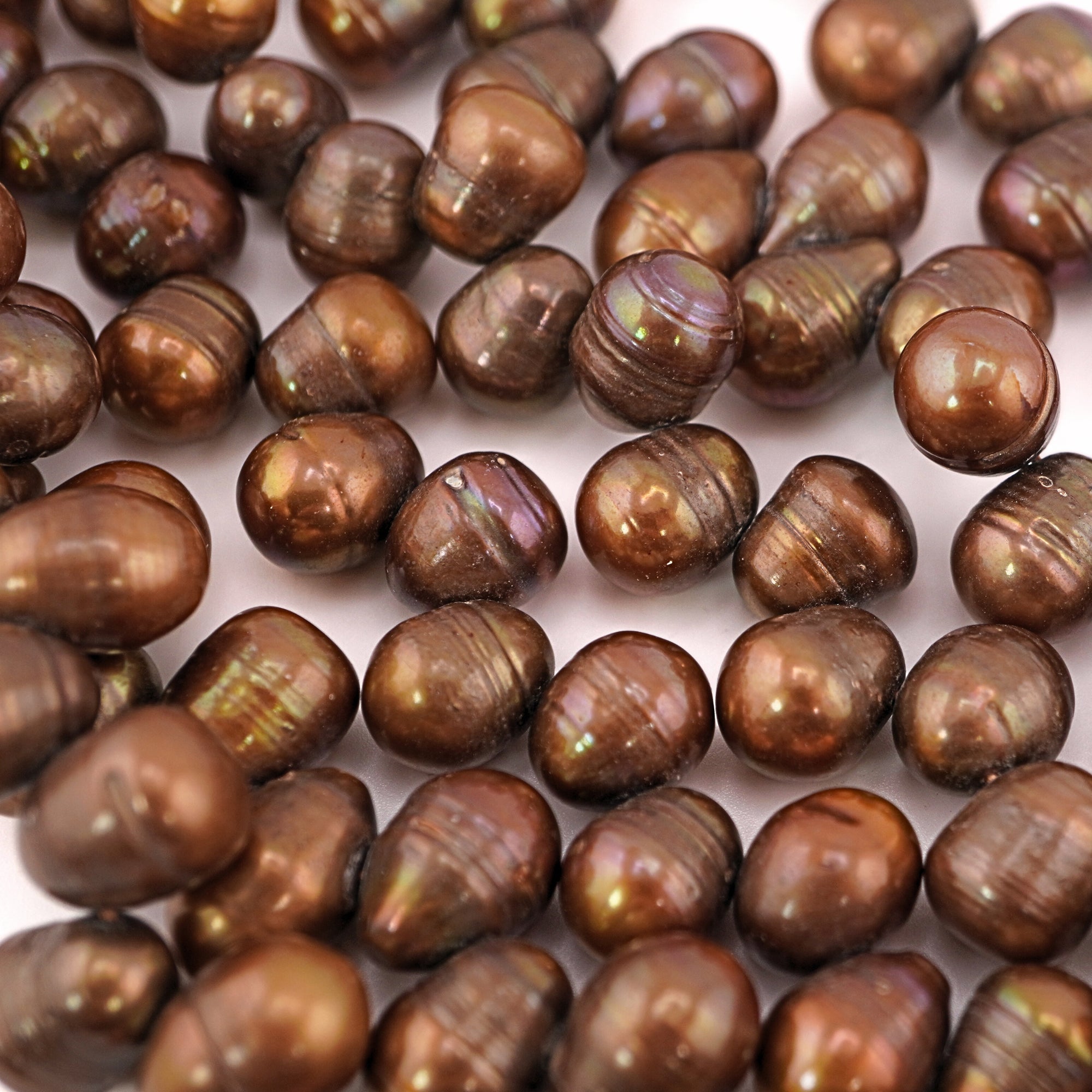 14 x 9 - 11 x 10 MM Chocolate Drop Freshwater Pearls Beads