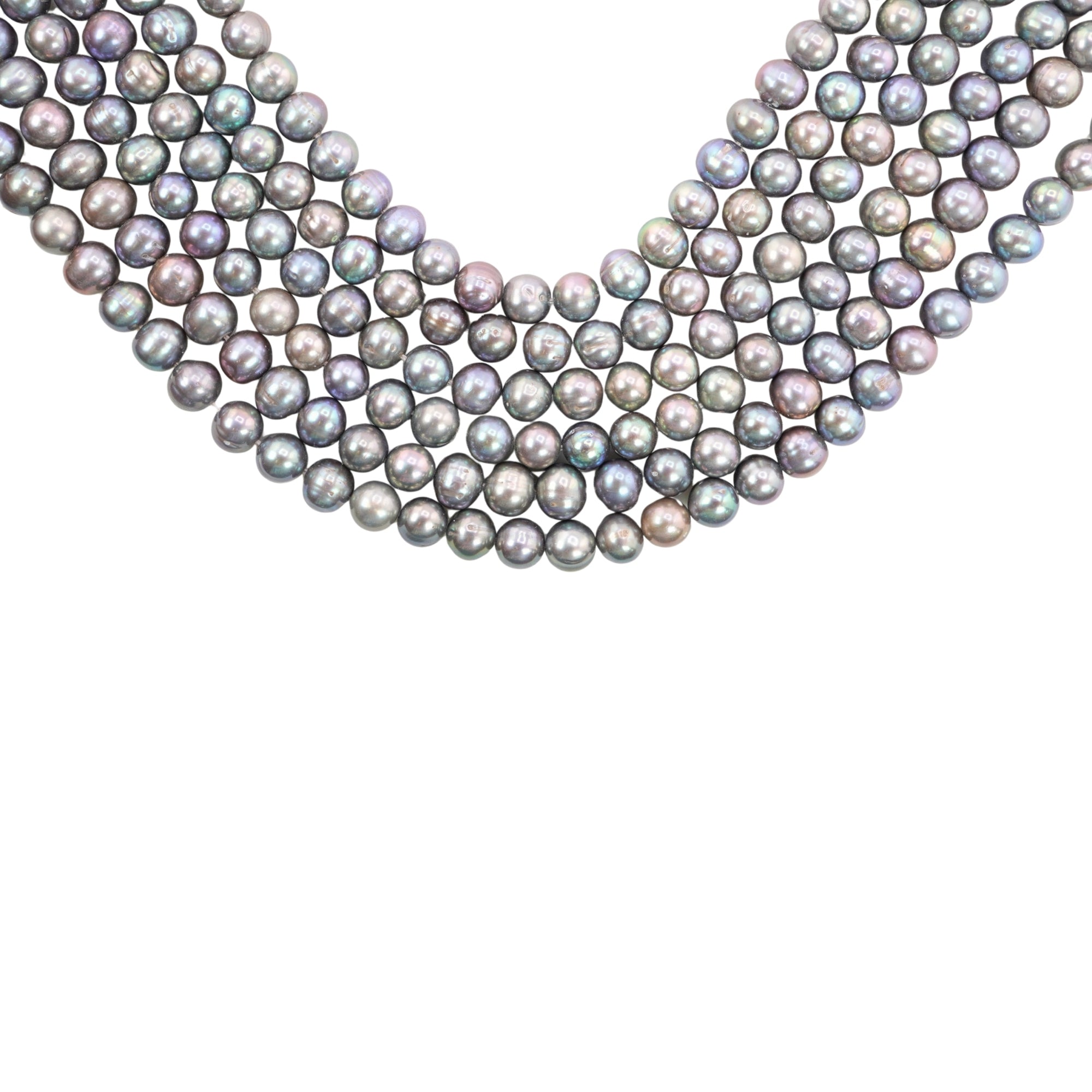 Gray Potato Freshwater Pearls Beads