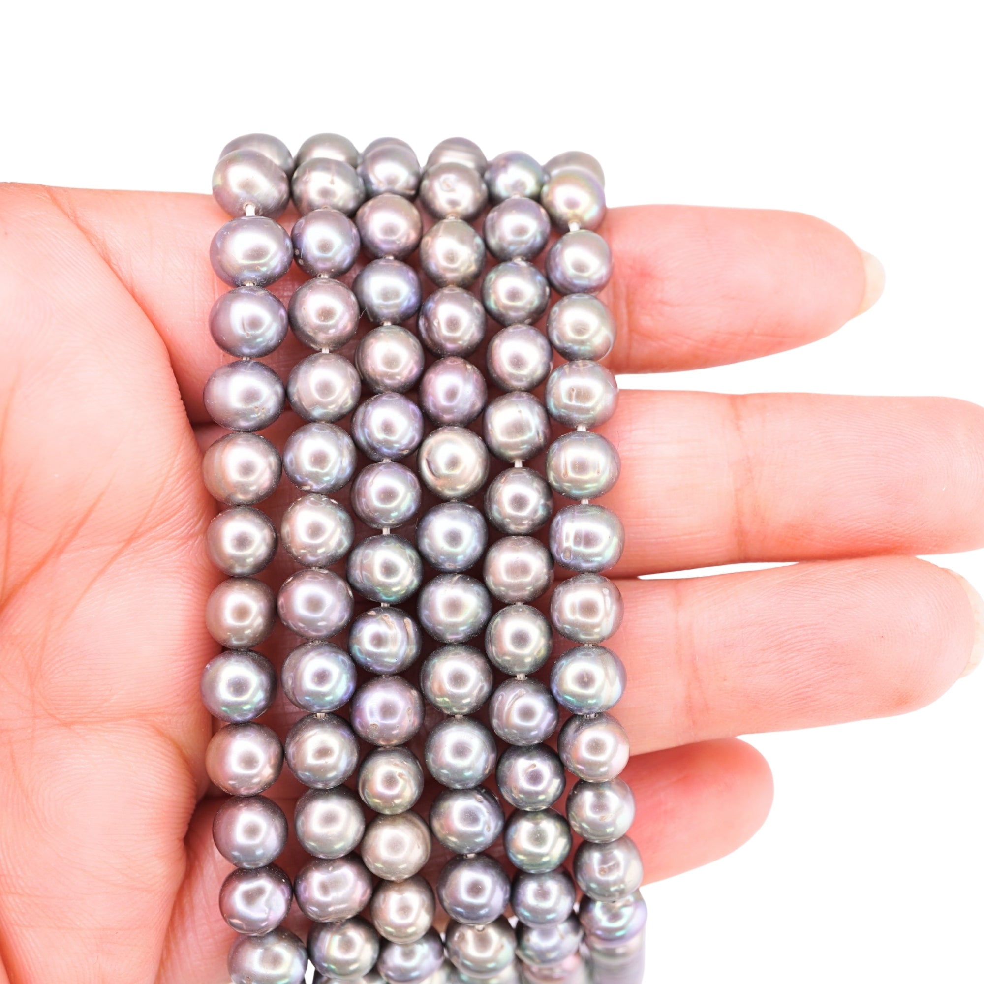 Gray Potato Freshwater Pearls Beads