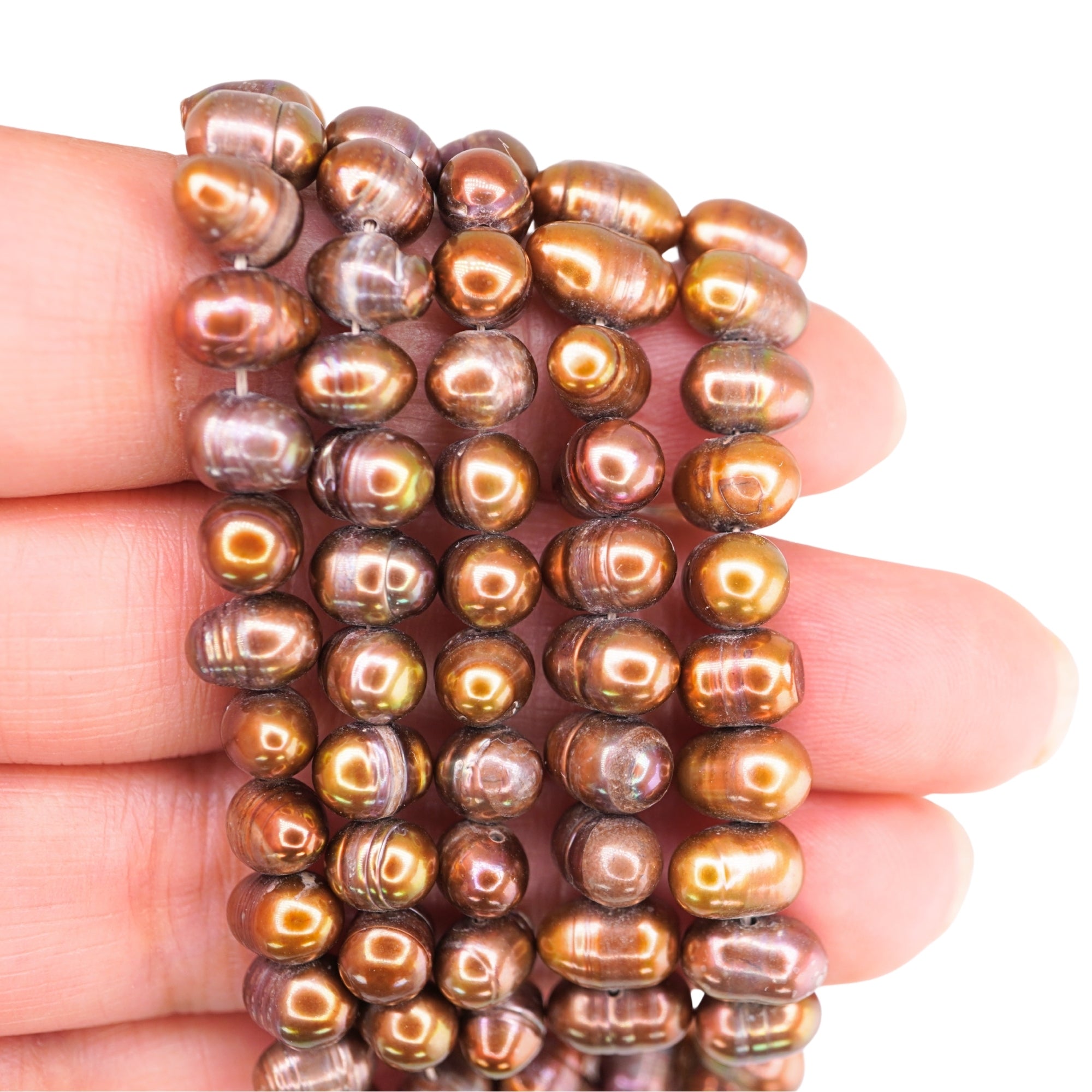 Chocolate Potato Freshwater Pearls Beads