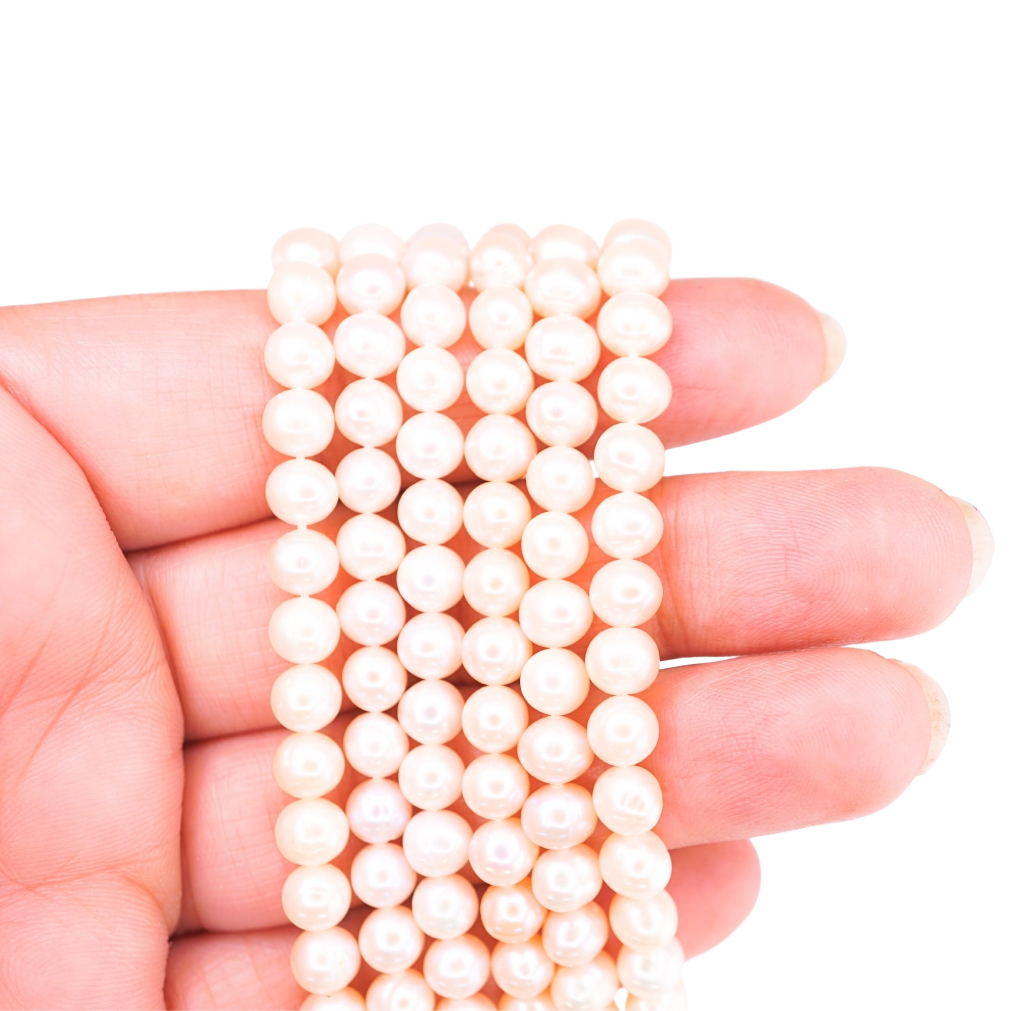 Peach Potato Freshwater Pearls Beads