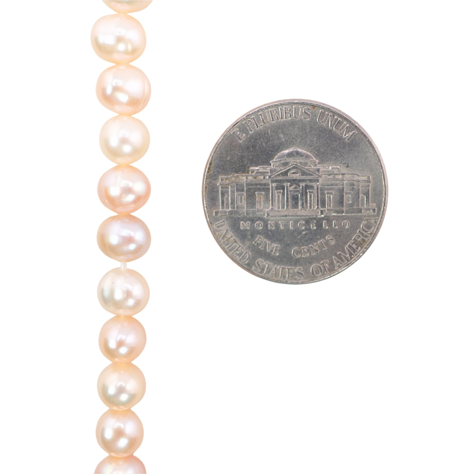 Peach Potato Freshwater Pearls Beads