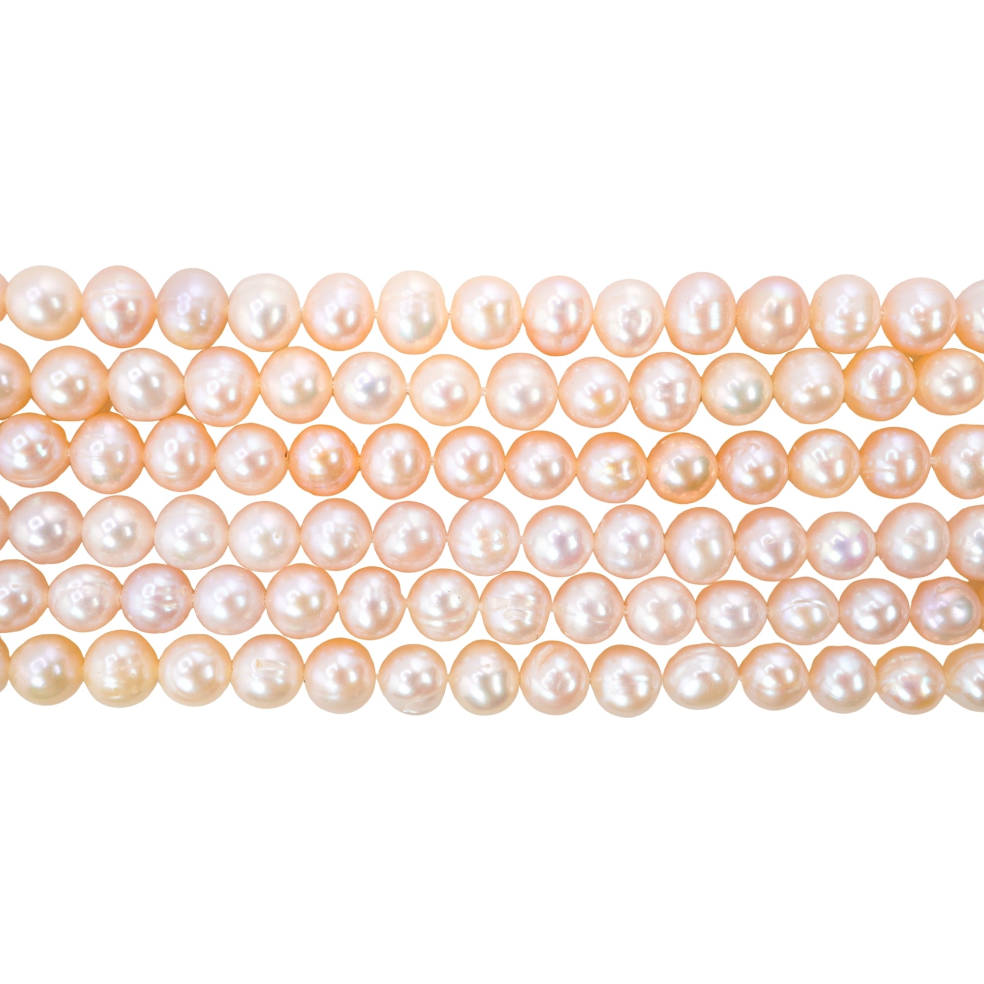 Peach Potato Freshwater Pearls Beads