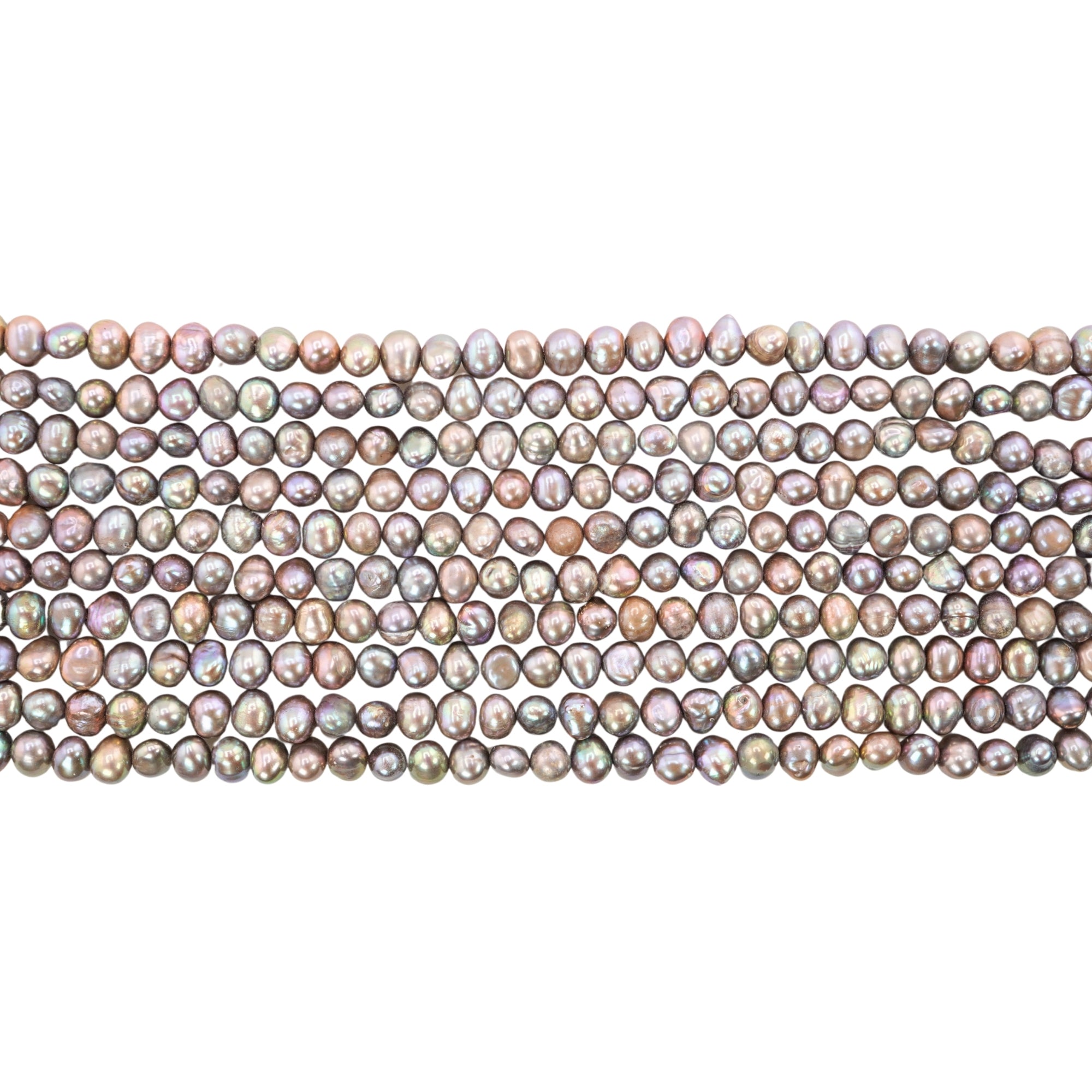 Gray Potato Freshwater Pearls Beads