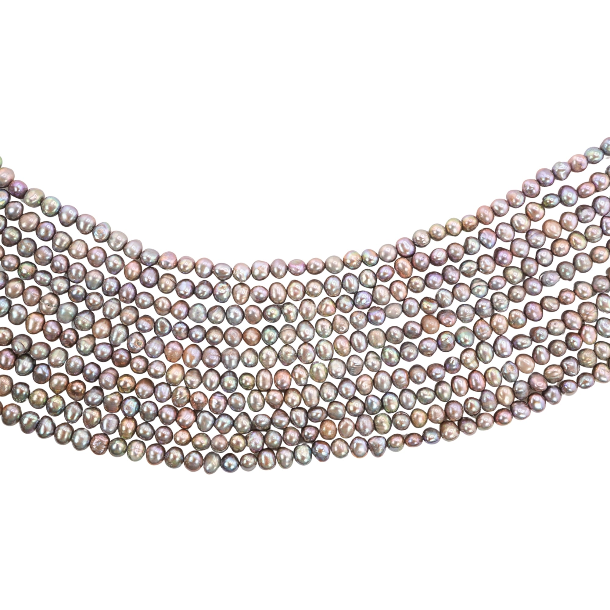 Gray Potato Freshwater Pearls Beads
