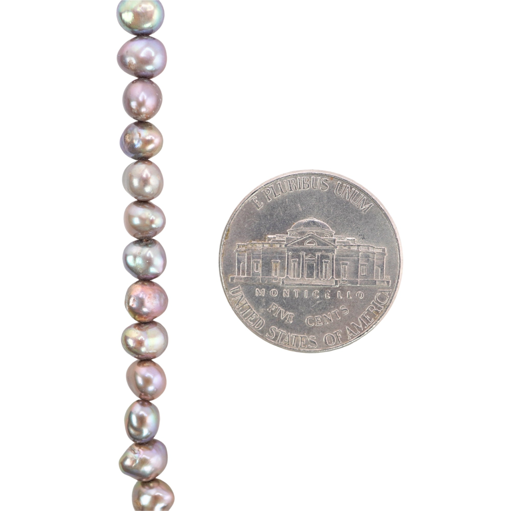 Gray Potato Freshwater Pearls Beads