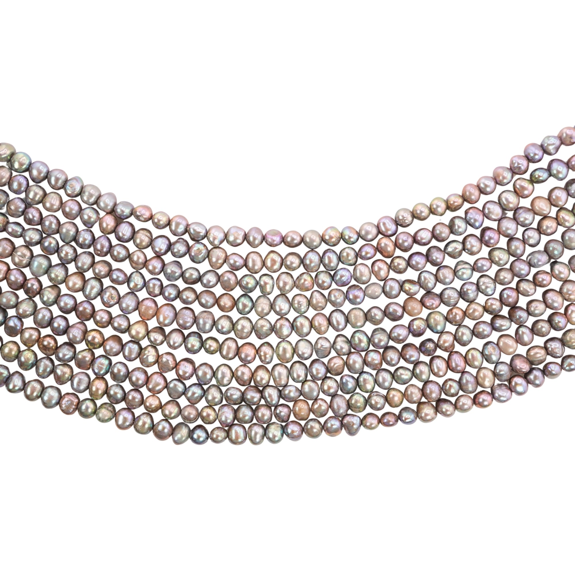 Gray Potato Freshwater Pearls Beads