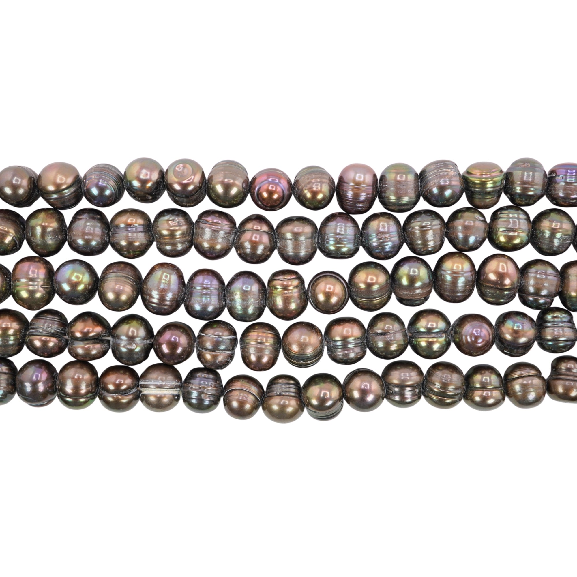 Peacock Black Oval Freshwater Pearls Beads