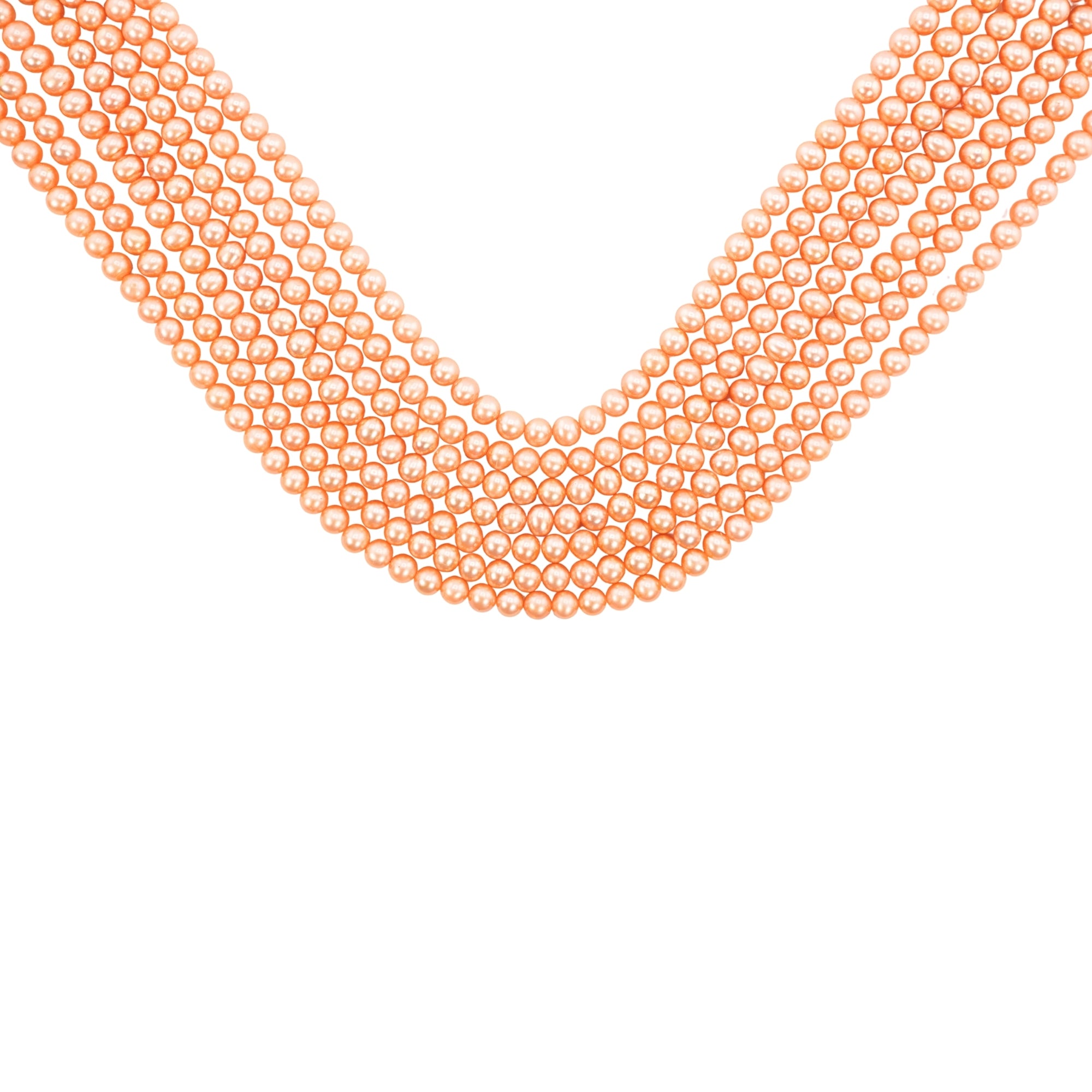 Melon Near Round Freshwater Pearls Beads