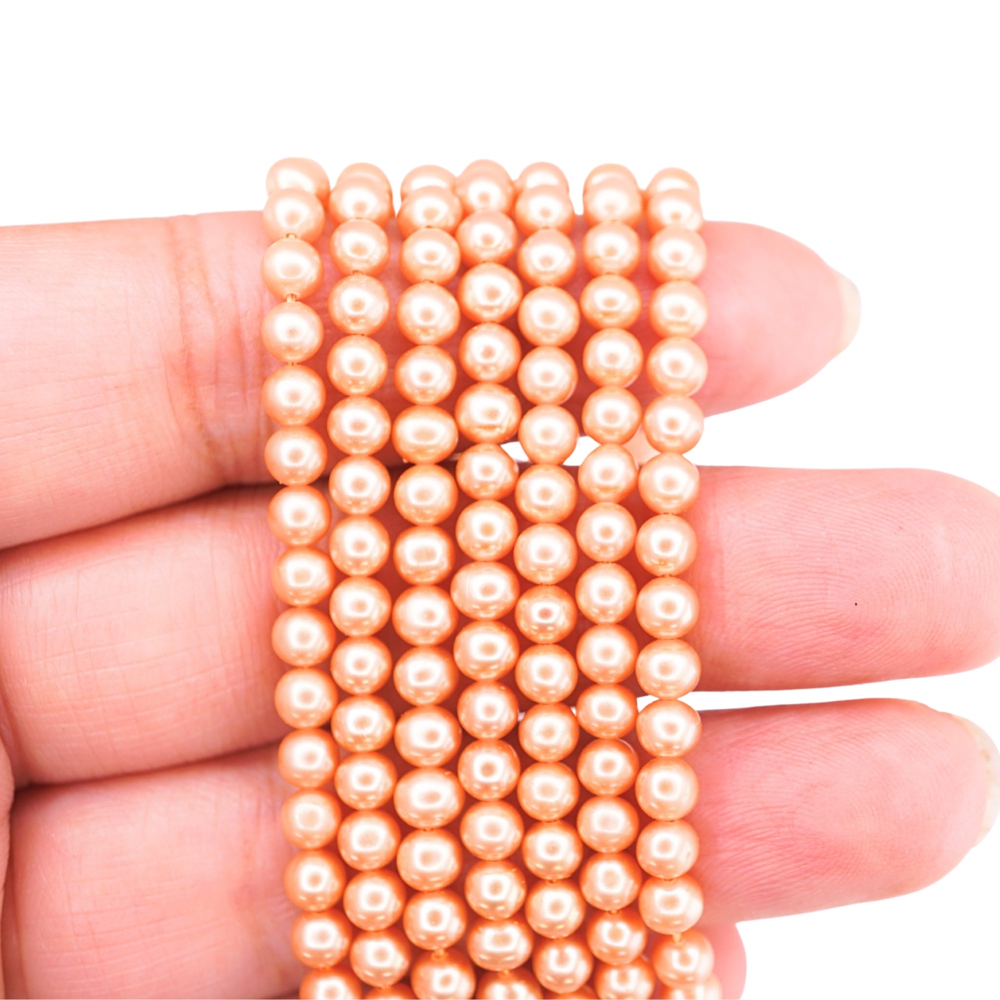 Melon Near Round Freshwater Pearls Beads