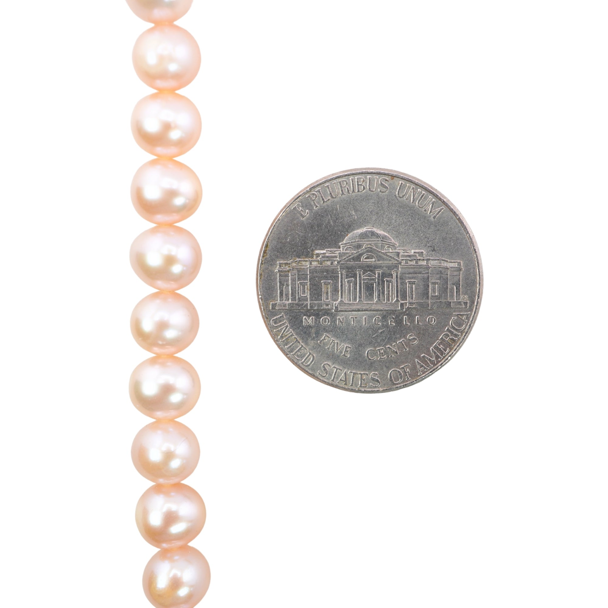 Melon Near Round Freshwater Pearls Beads