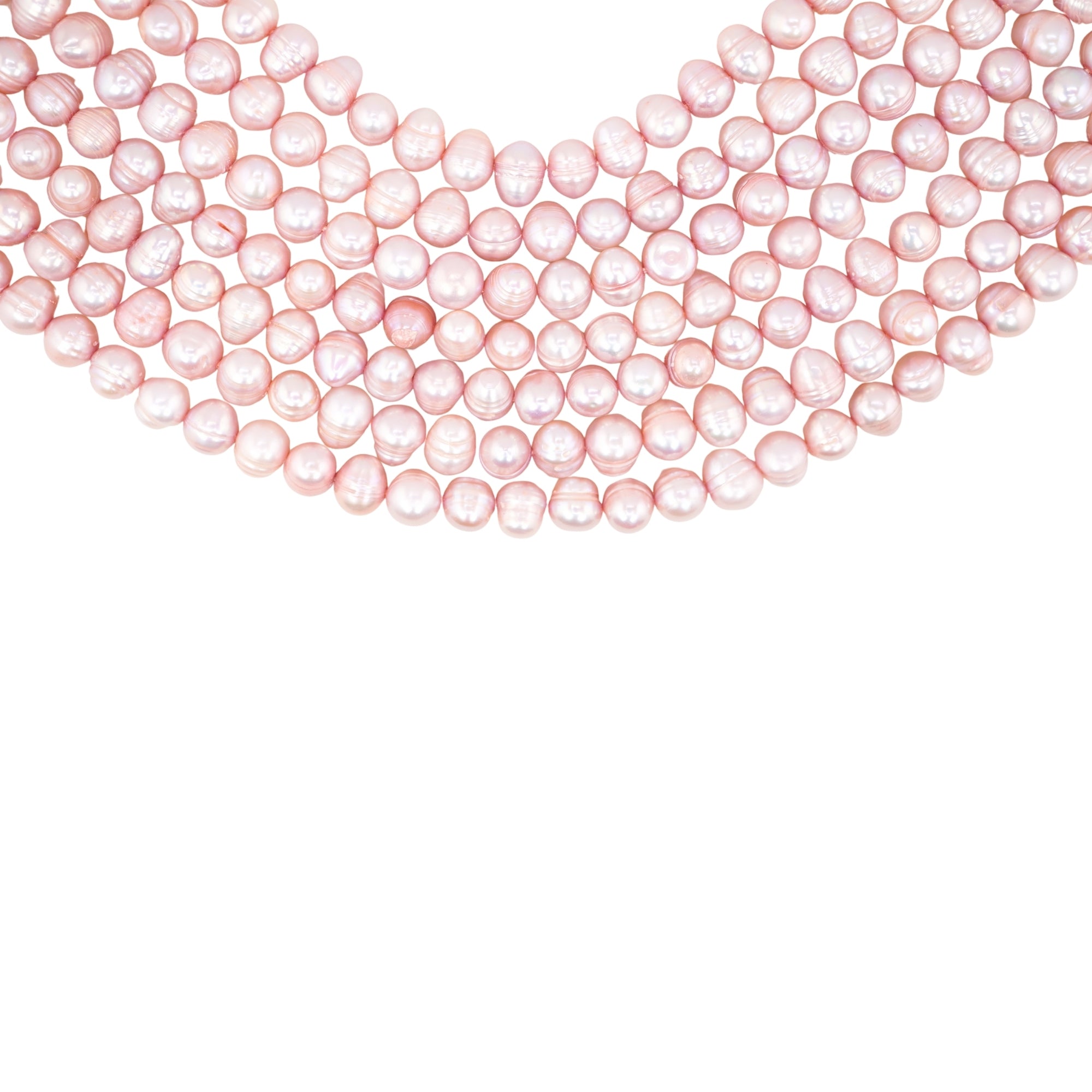 Peach Oval Freshwater Pearls Beads