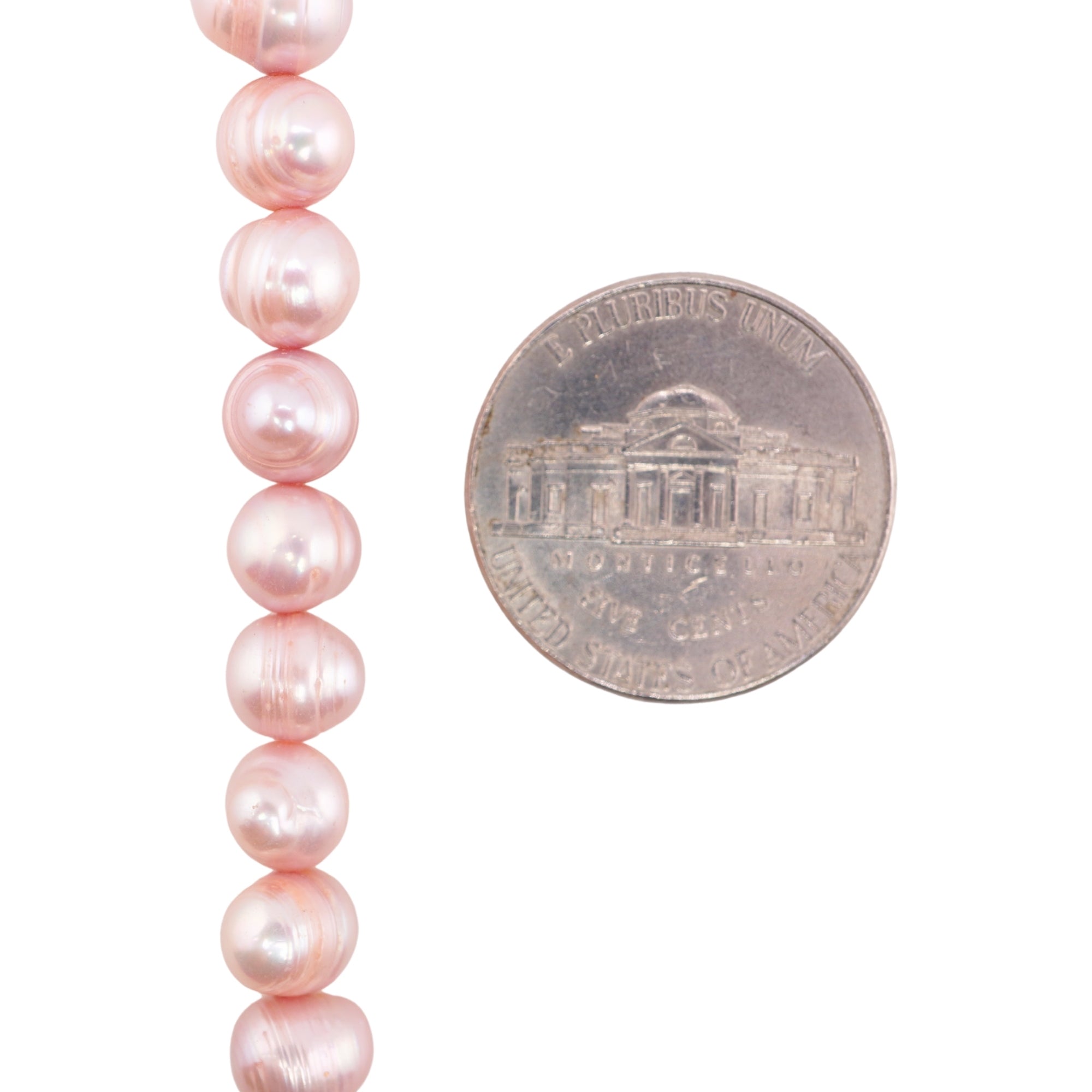 Peach Oval Freshwater Pearls Beads