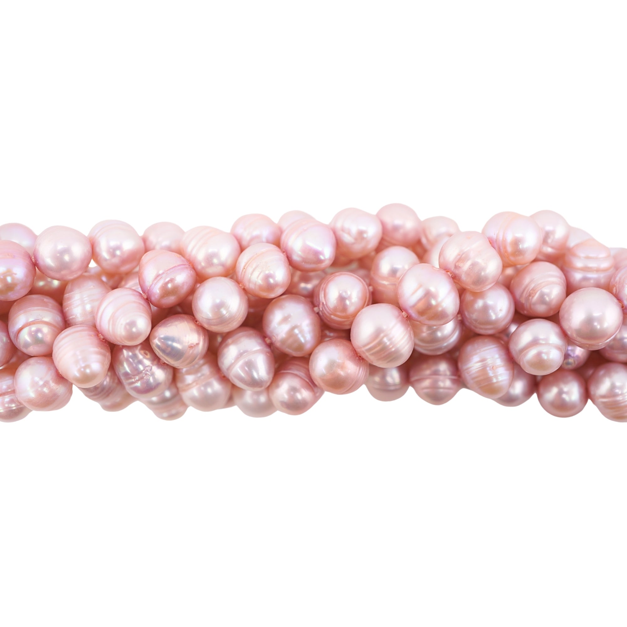 Peach Oval Freshwater Pearls Beads