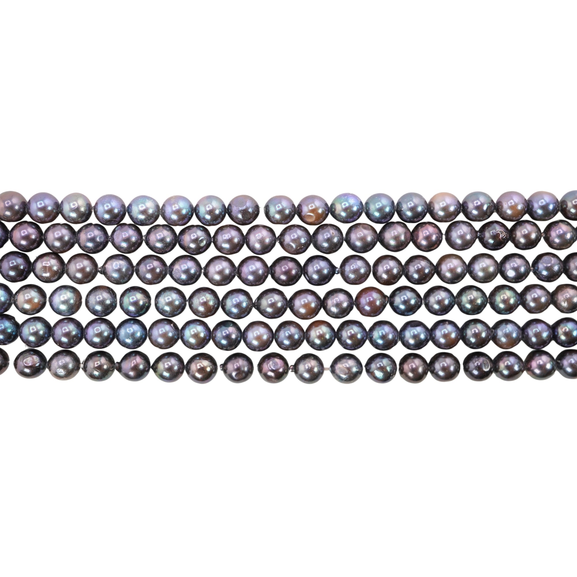 Peacock Round Freshwater Pearls Beads