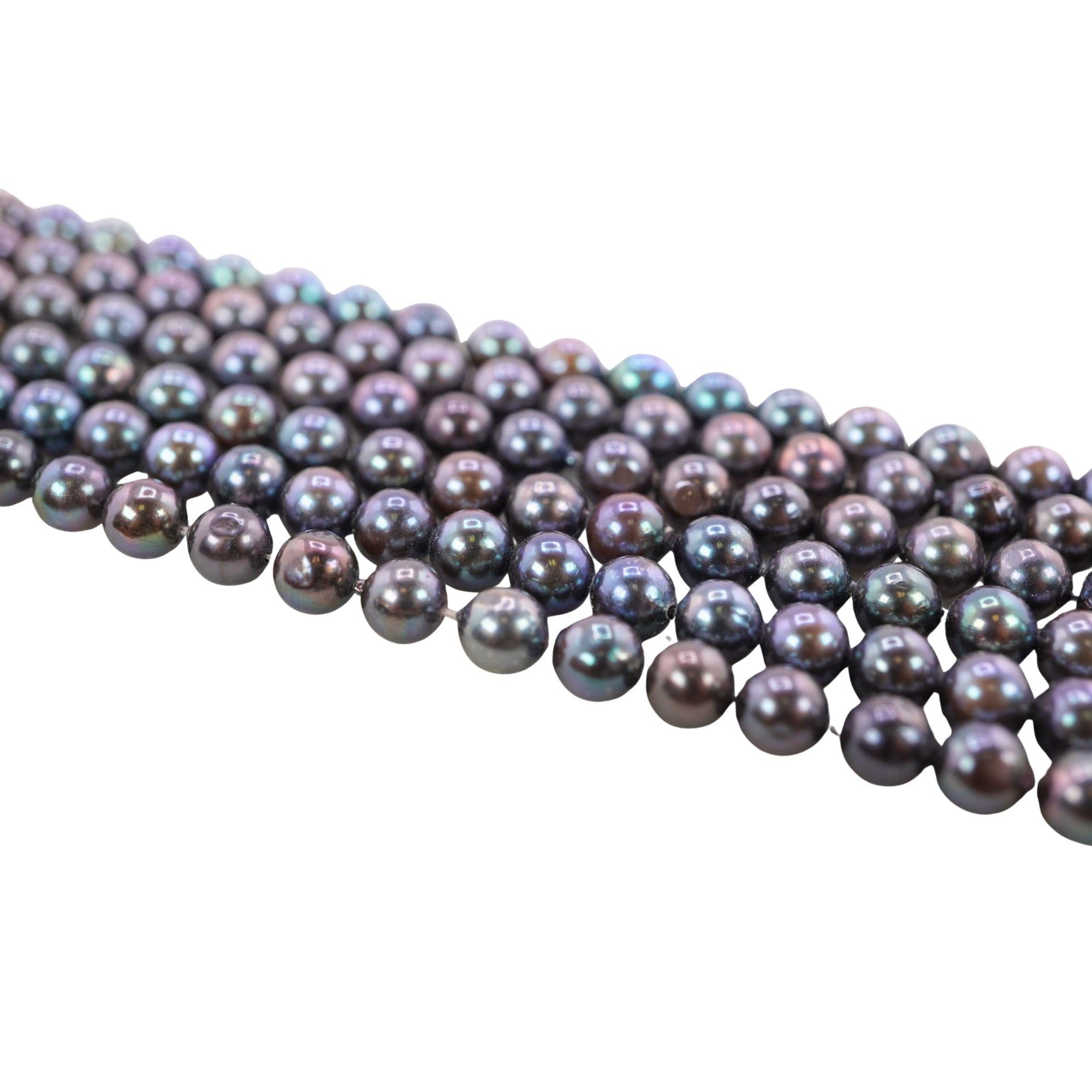 Peacock Round Freshwater Pearls Beads