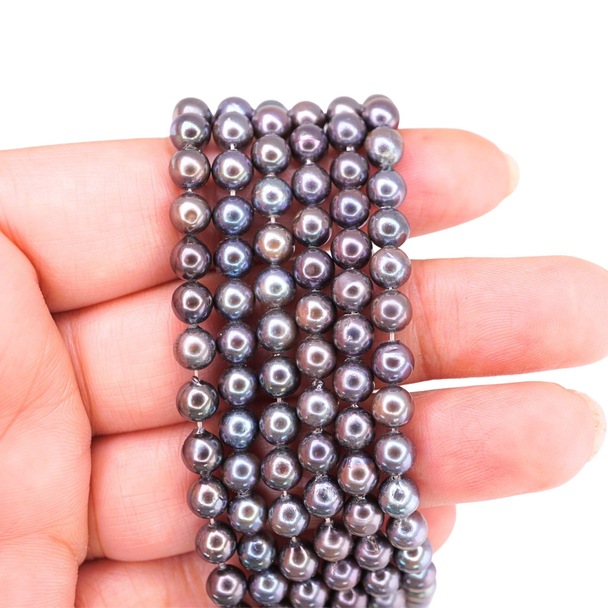 Peacock Round Freshwater Pearls Beads