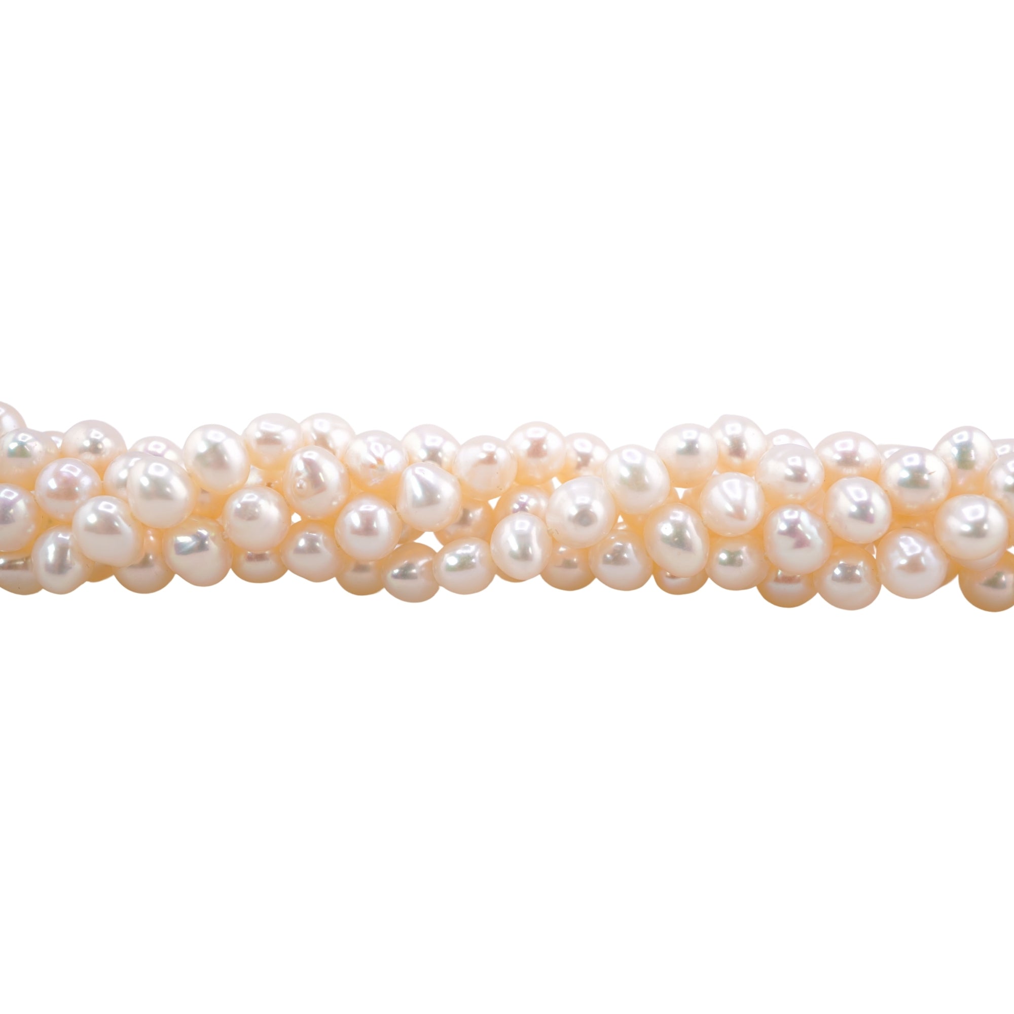 White Oval Freshwater Pearls Beads