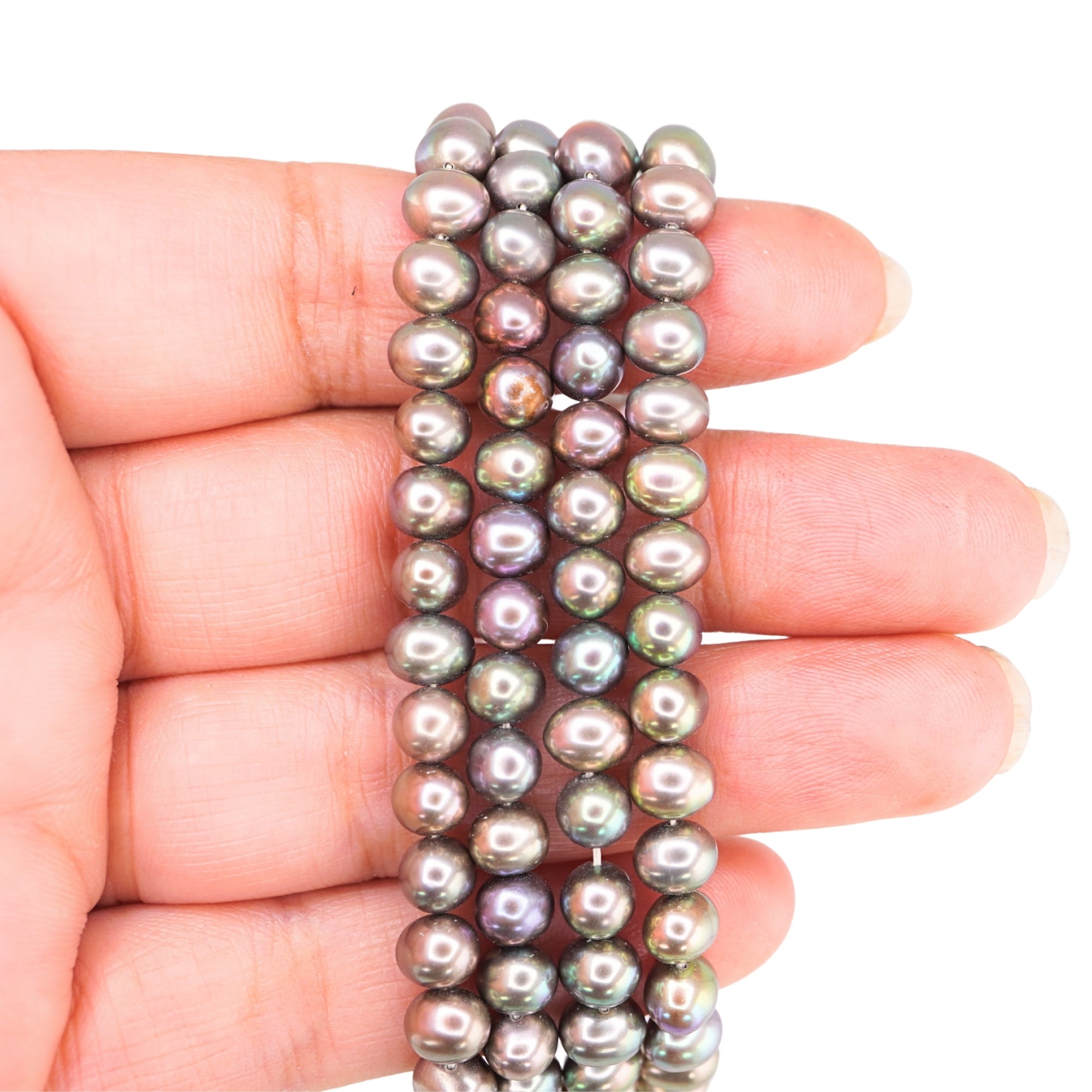 Peacock Oval Freshwater Pearls Beads