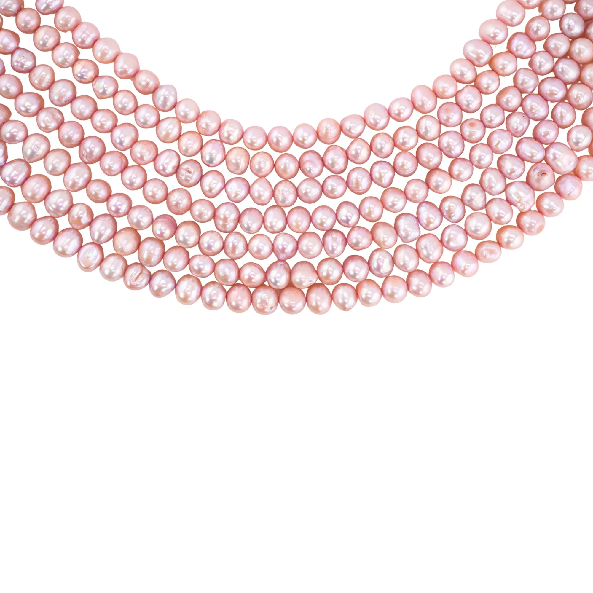 Peach Oval Freshwater Pearls Beads