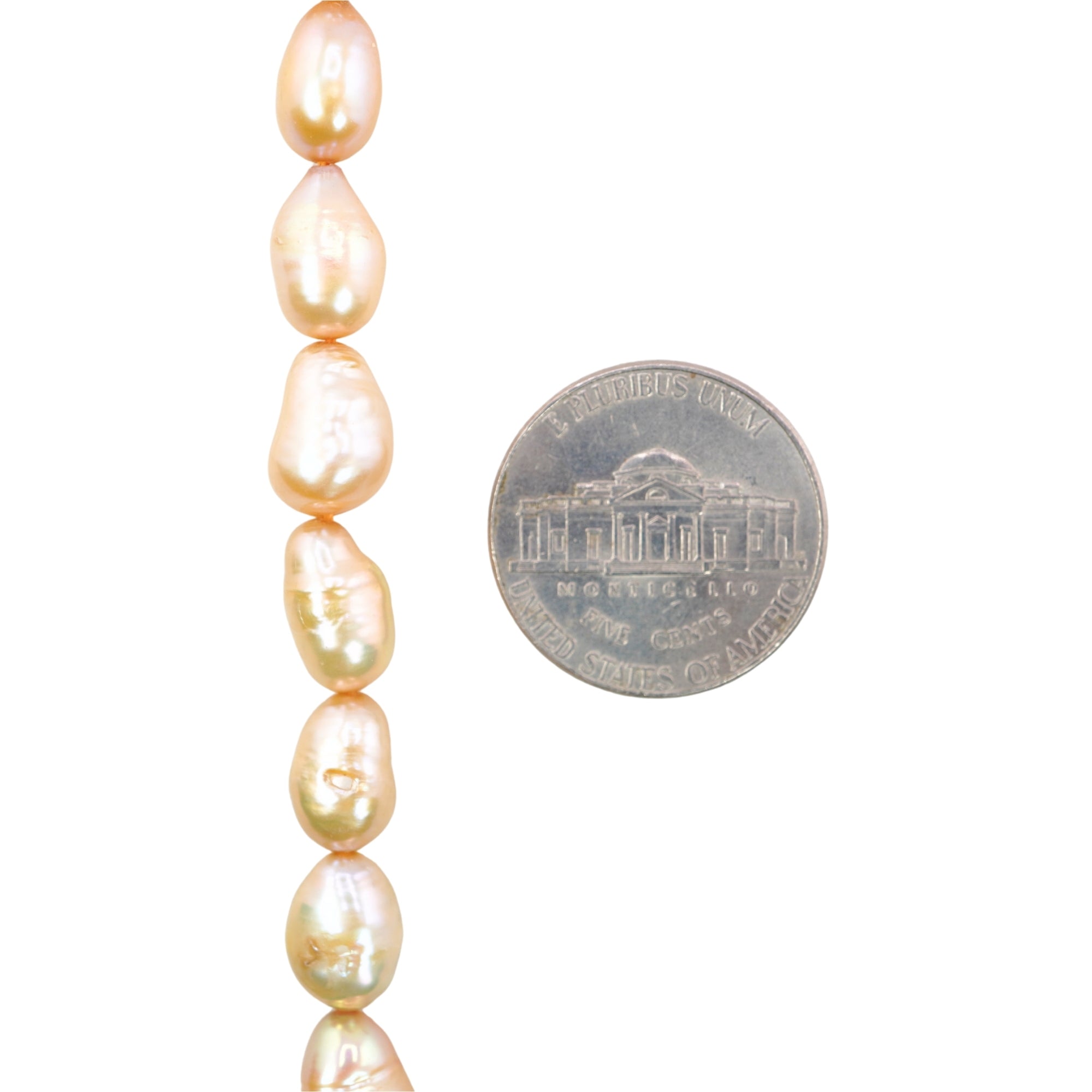 White Oval Freshwater Pearls Beads