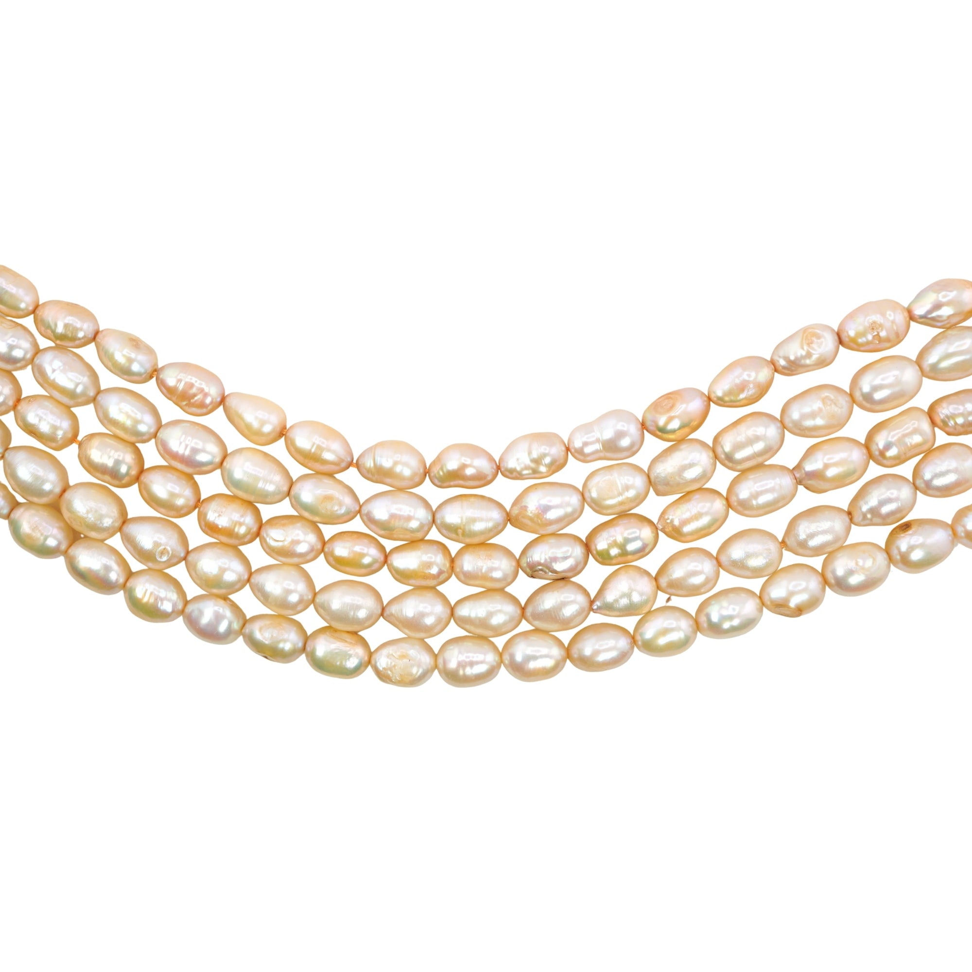 White Oval Freshwater Pearls Beads