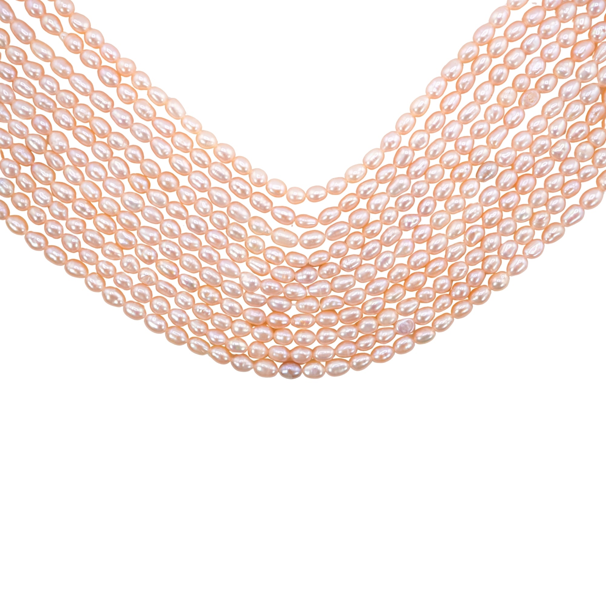 Melon Rice / Oval Freshwater Pearls Beads