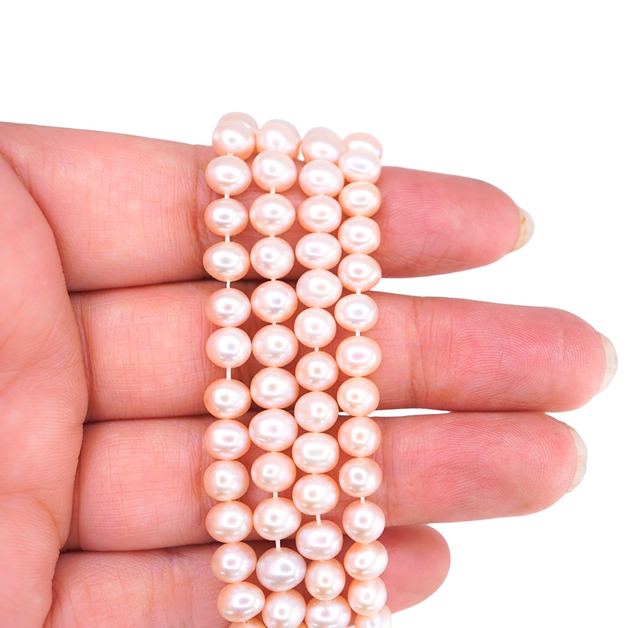 Peach Potato Freshwater Pearls Beads