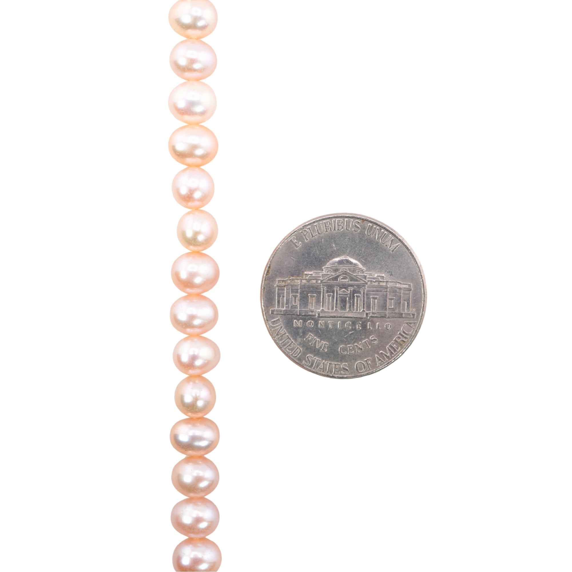 Peach Potato Freshwater Pearls Beads