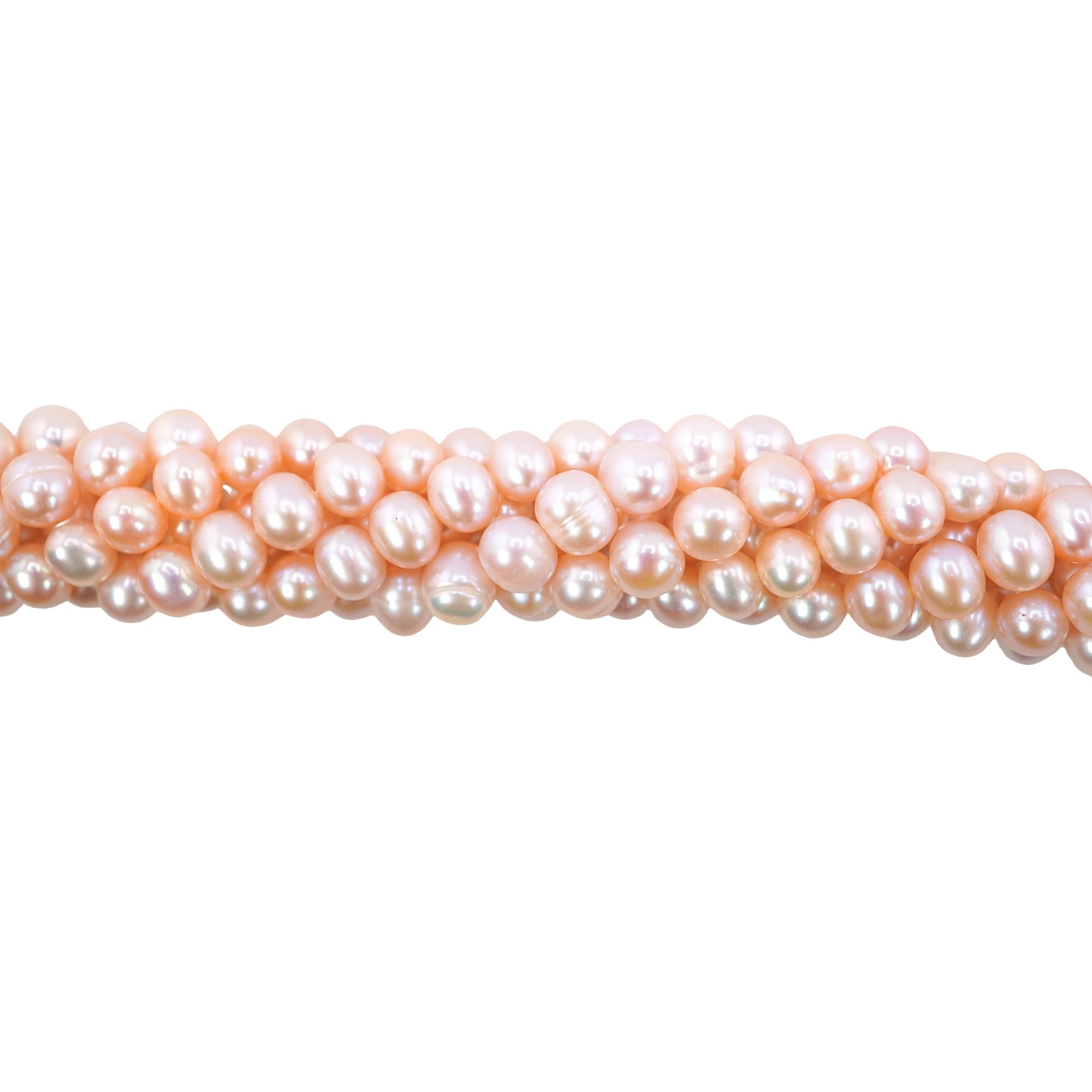 Peach Potato Freshwater Pearls Beads