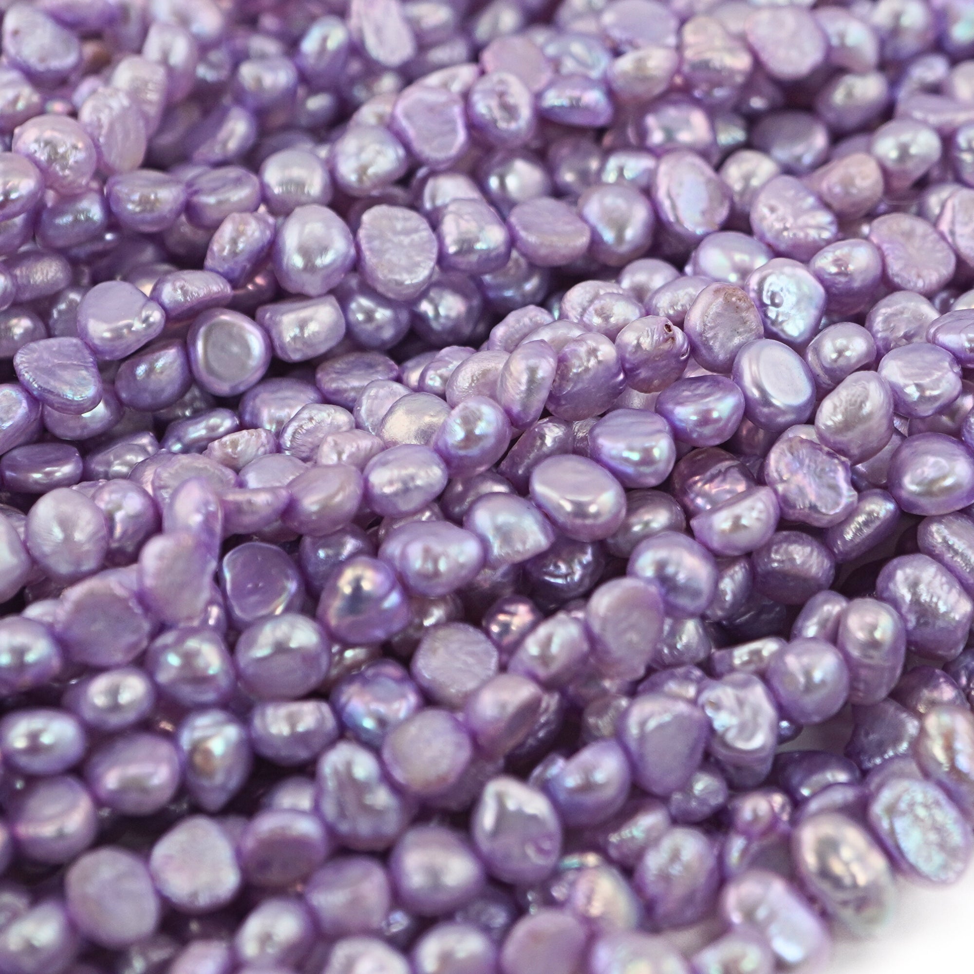 5 x 4 - 6 x 3 MM Violet Baroque Freshwater Pearls Beads