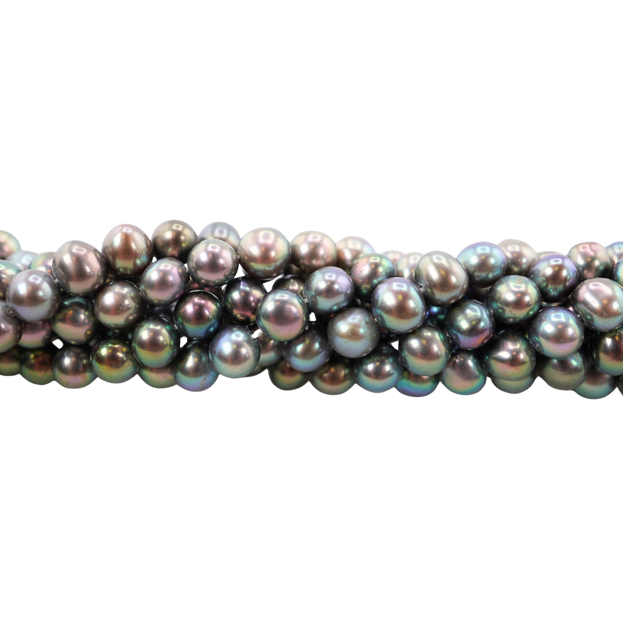 Peacock Round Freshwater Pearls Beads