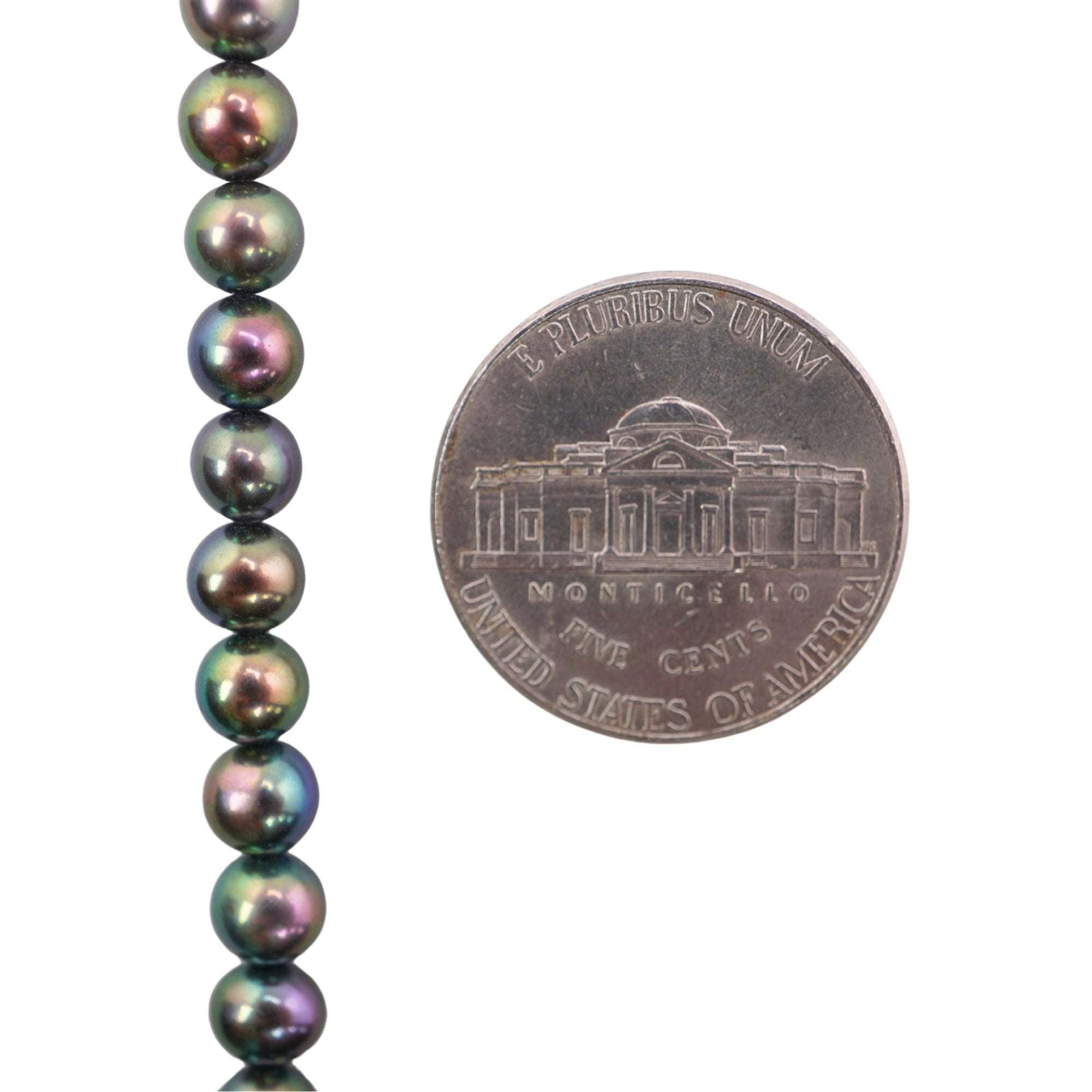 Peacock Round Freshwater Pearls Beads