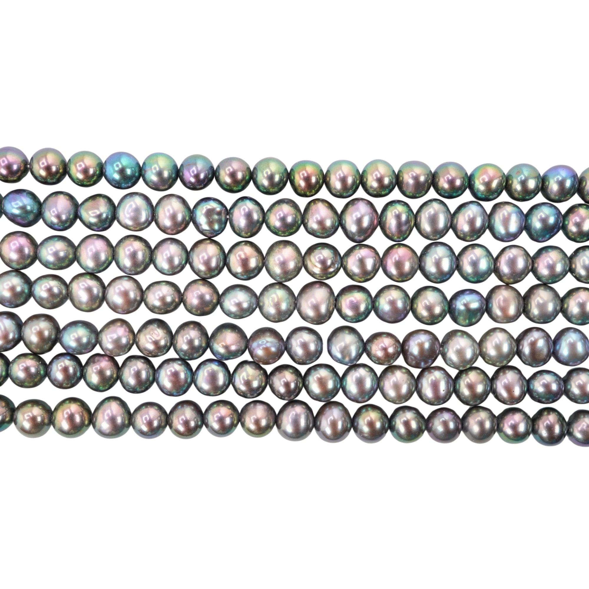 Peacock Round Freshwater Pearls Beads