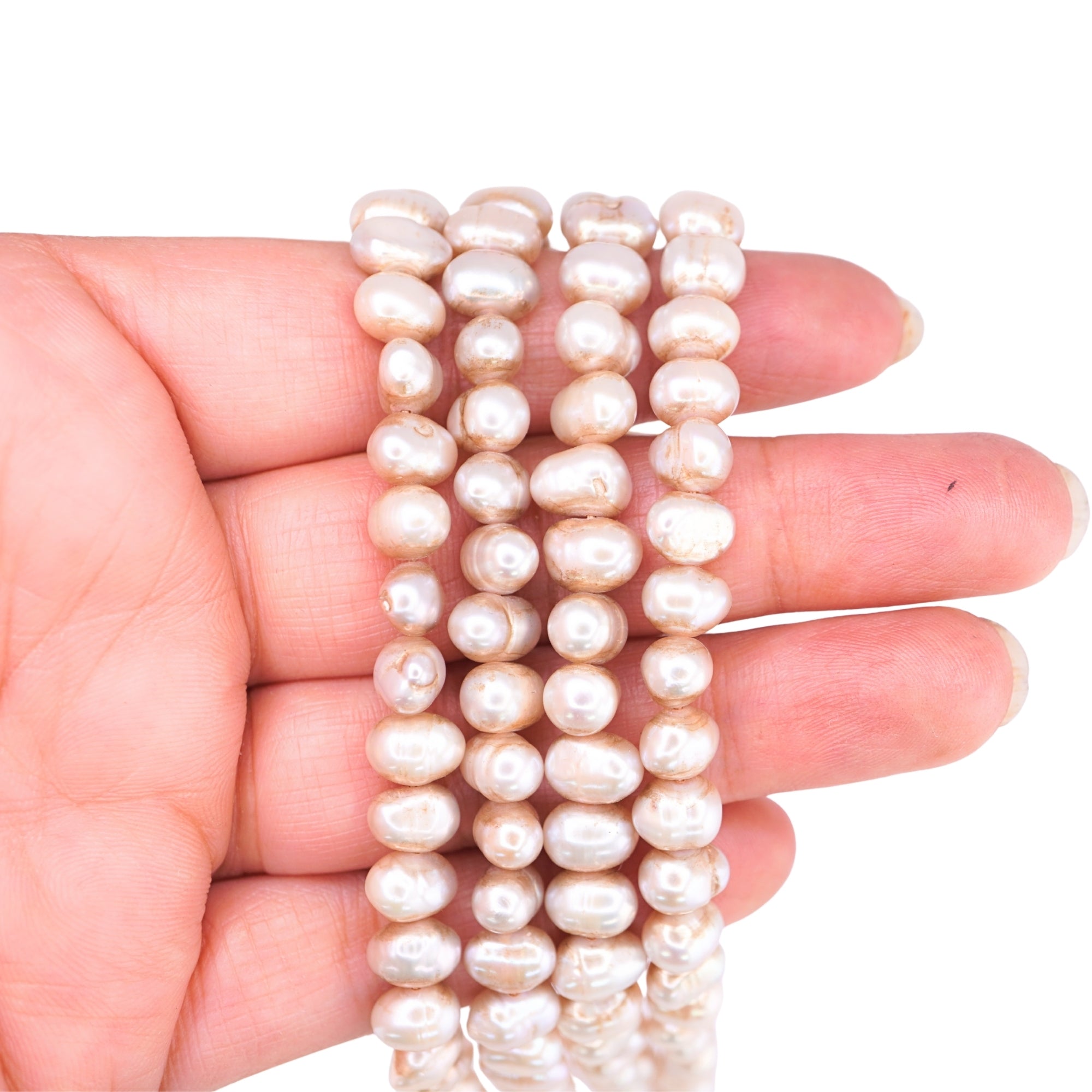 Champagne Gray Baroque Freshwater Pearls Beads