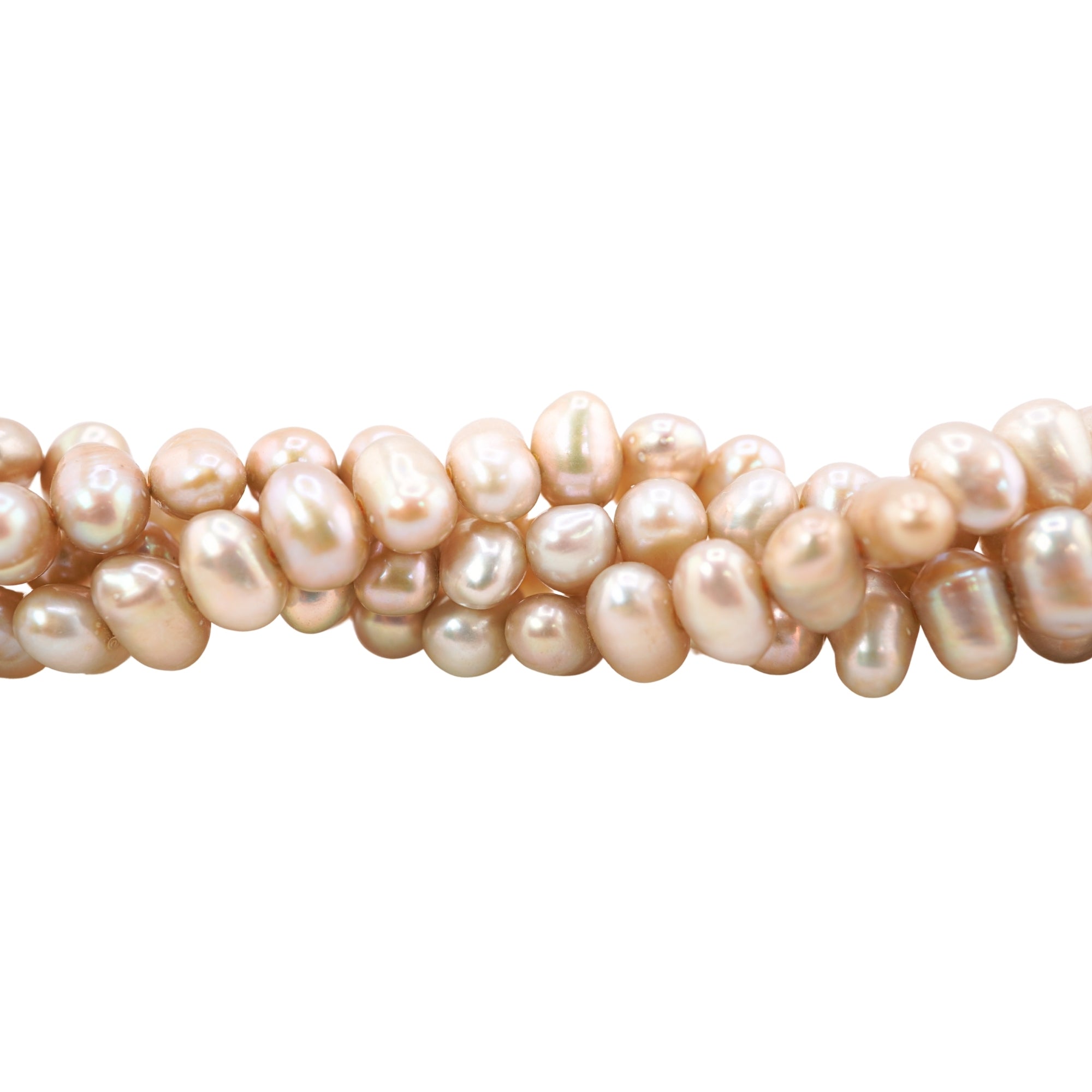 Champagne Gold Potato Freshwater Pearls Beads