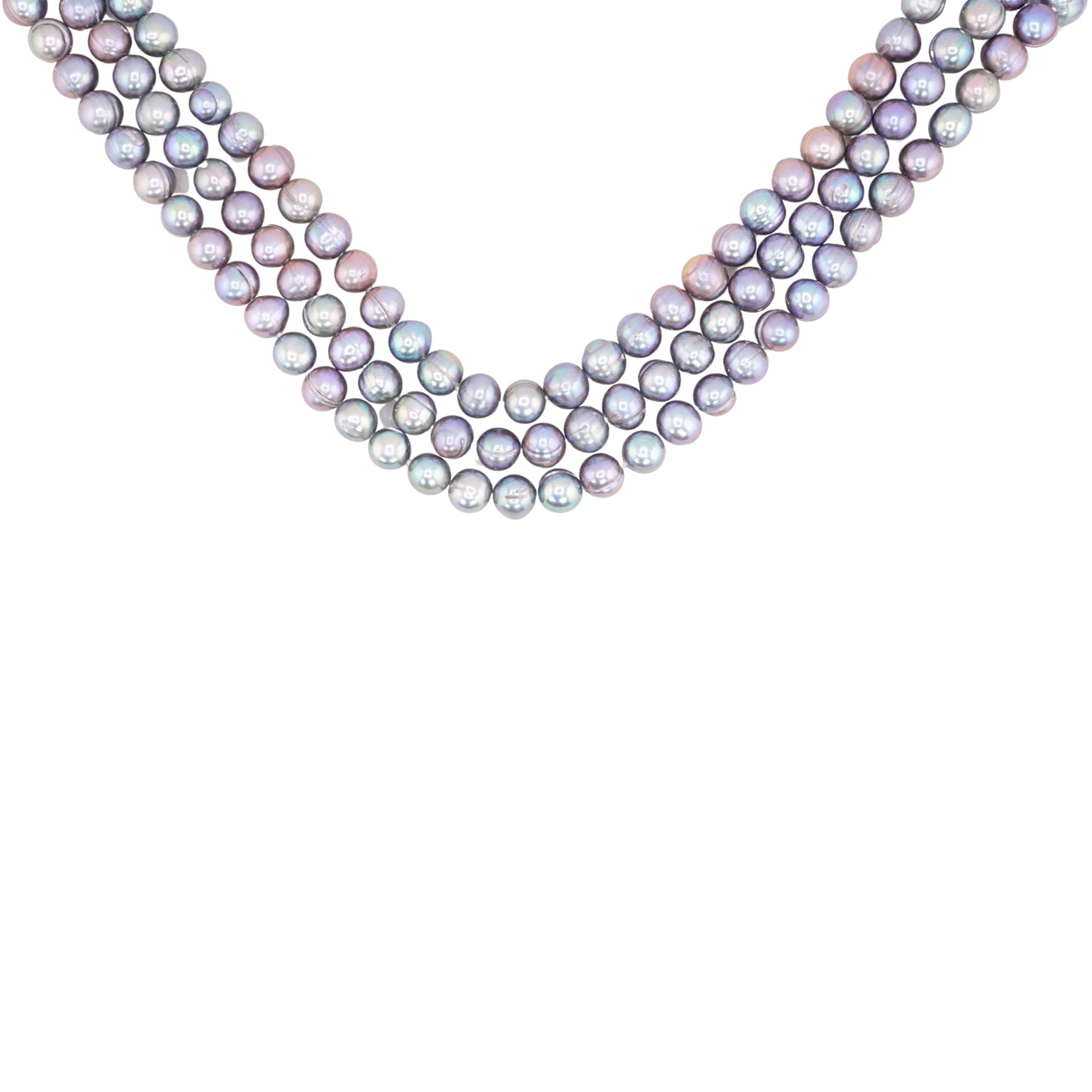 Peacock Near Round Freshwater Pearls Beads