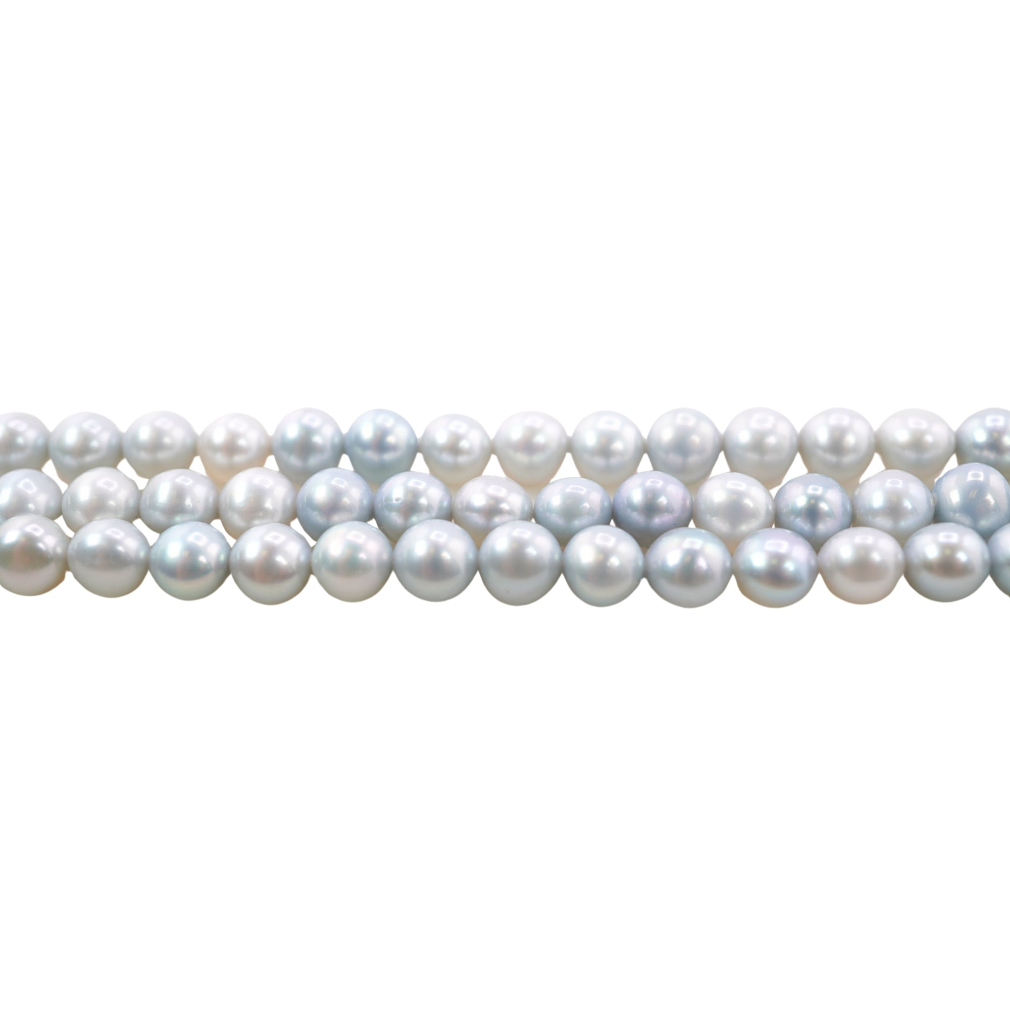 Sky Blue Near Round Freshwater Pearls Beads