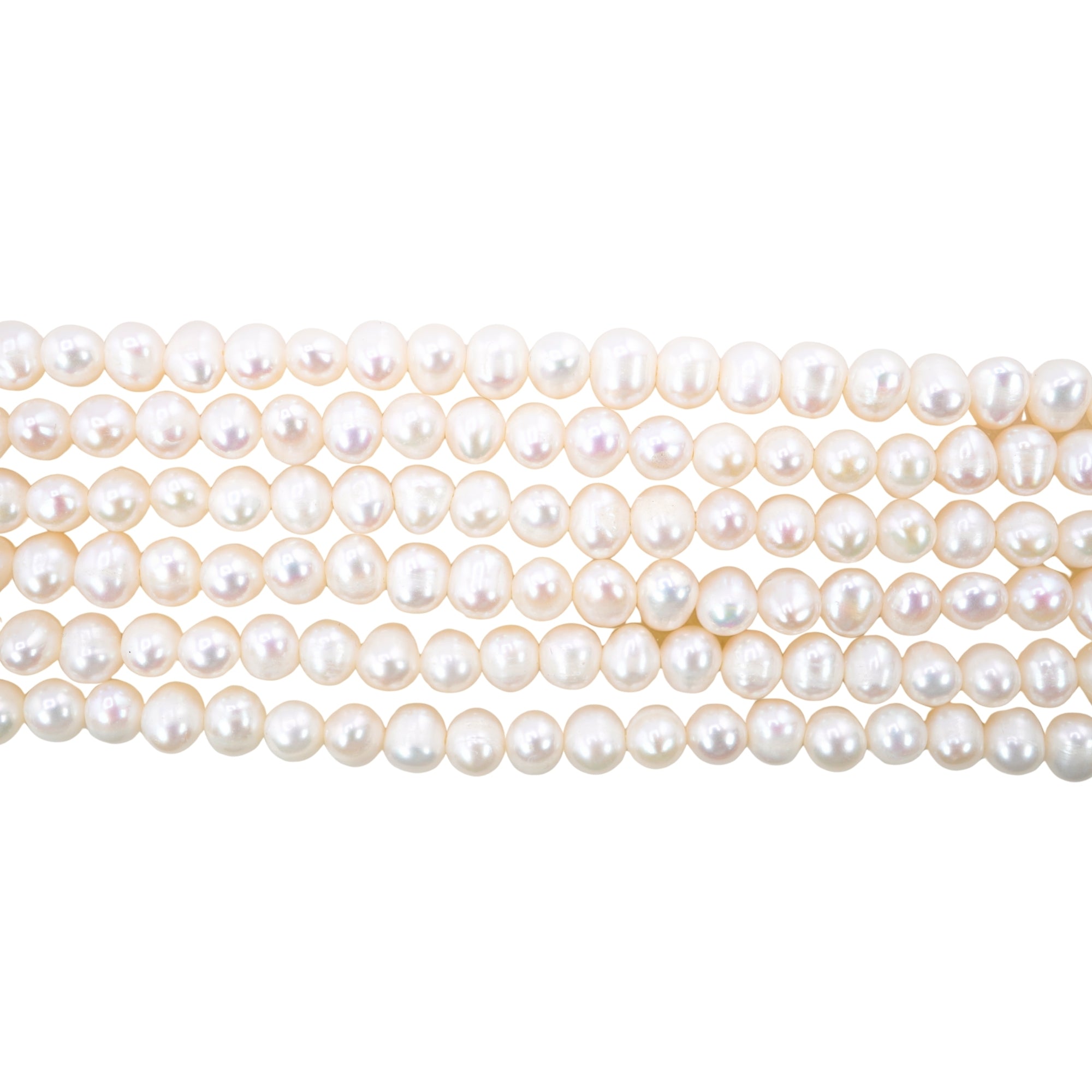 White Potato Freshwater Pearls Beads