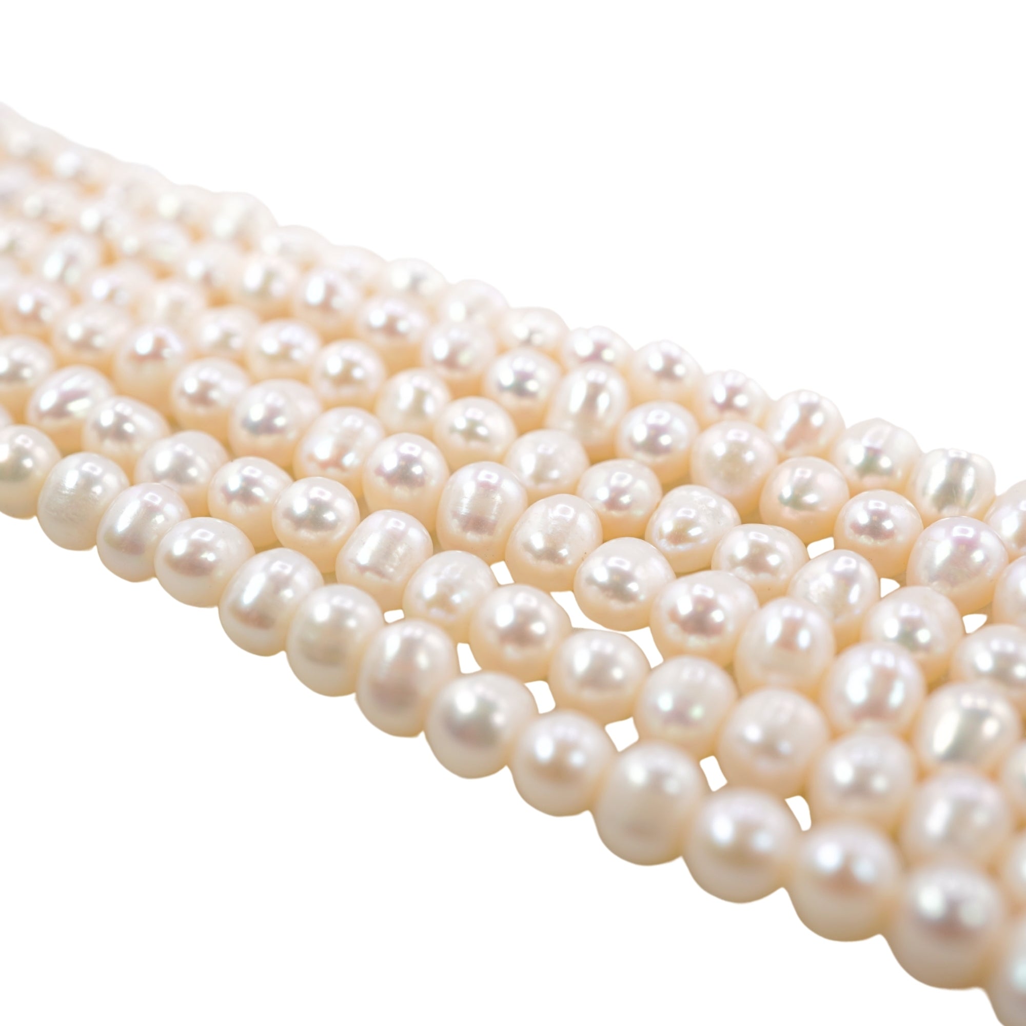 White Potato Freshwater Pearls Beads