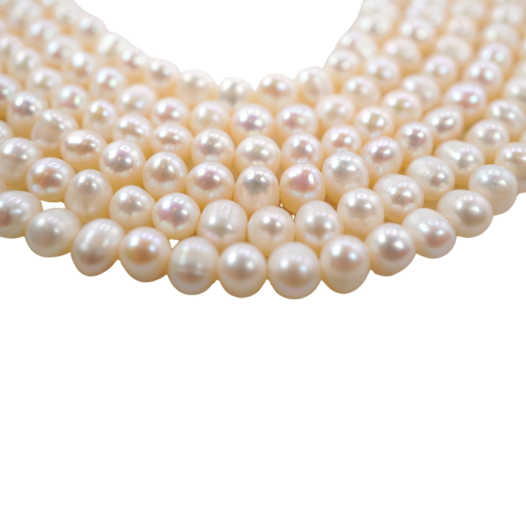 White Potato Freshwater Pearls Beads