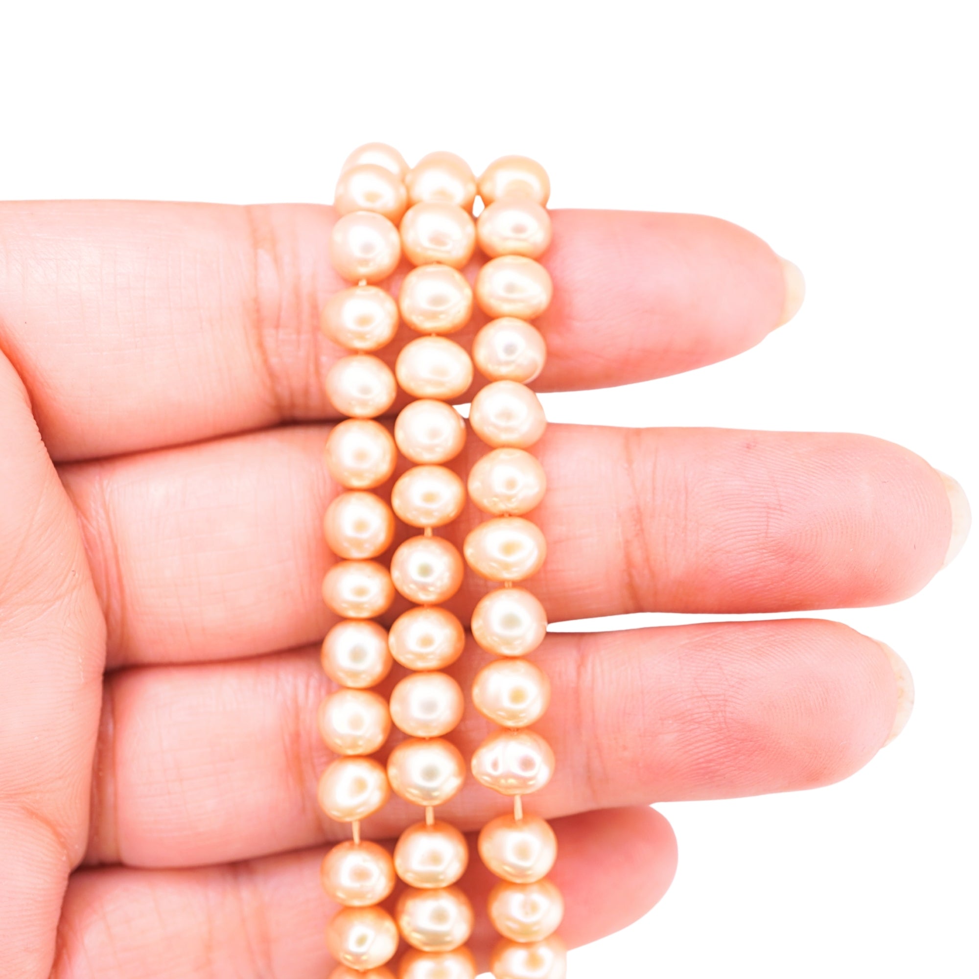 Golden Potato Freshwater Pearls Beads