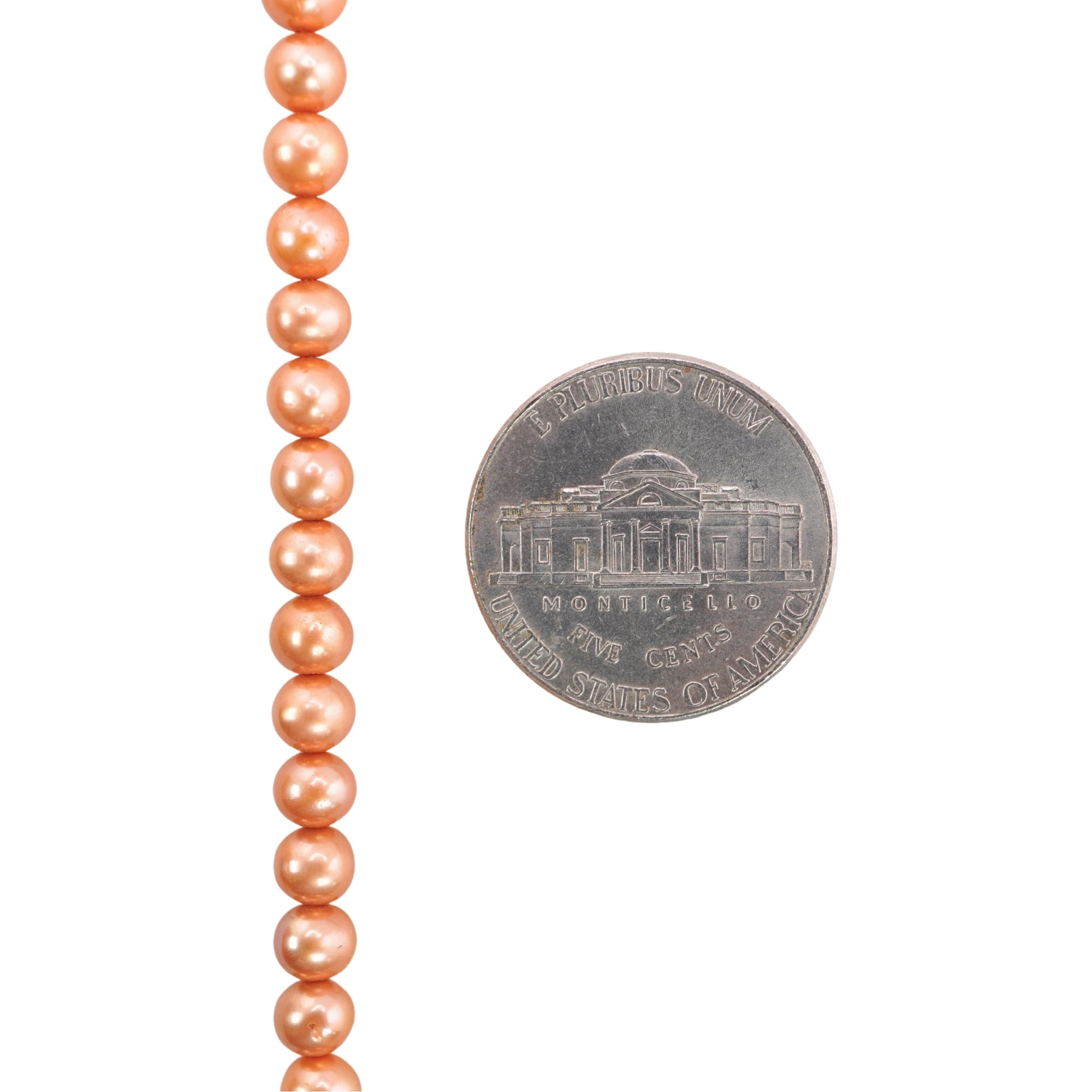 Golden Near Round Freshwater Pearls Beads