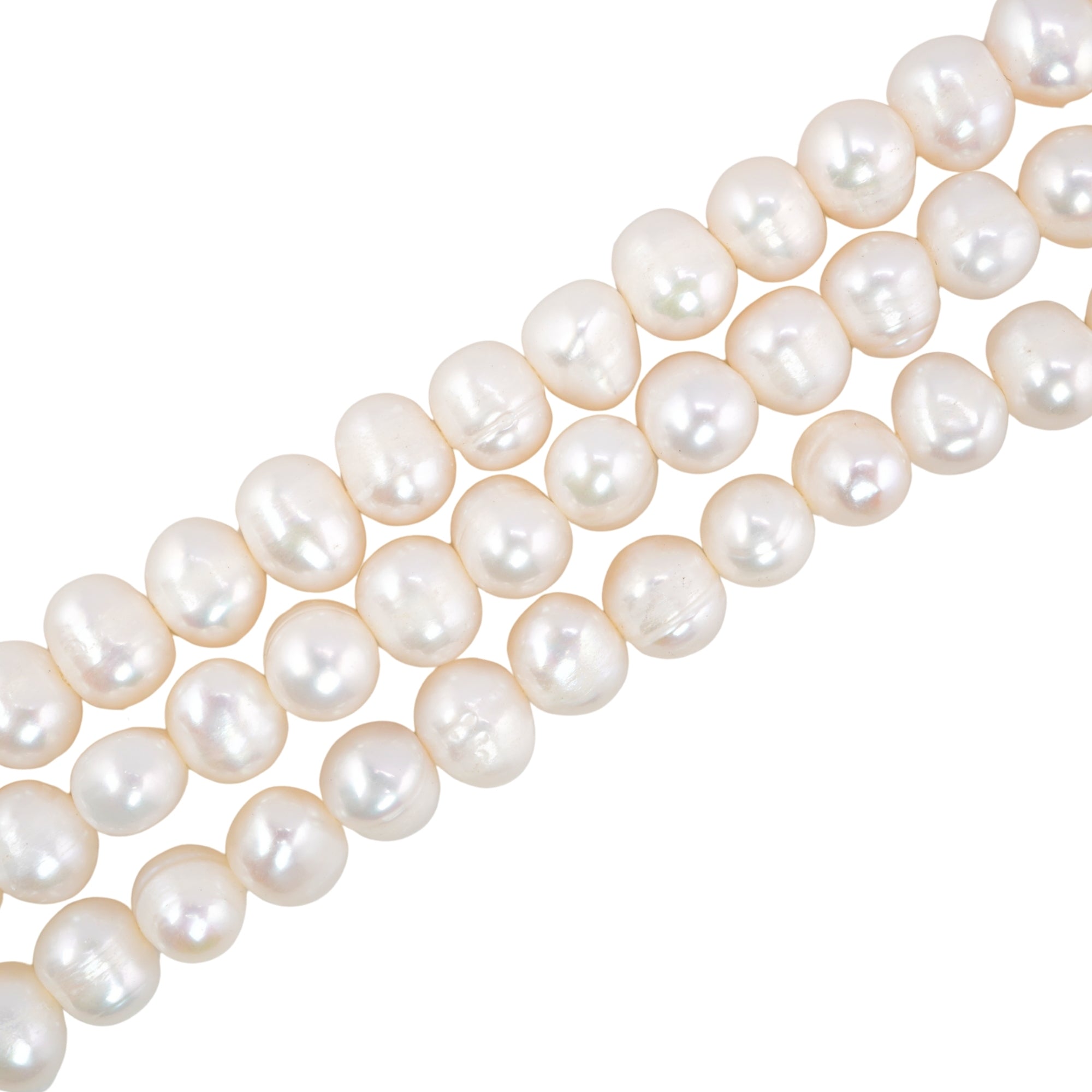 White Potato Freshwater Pearls Beads