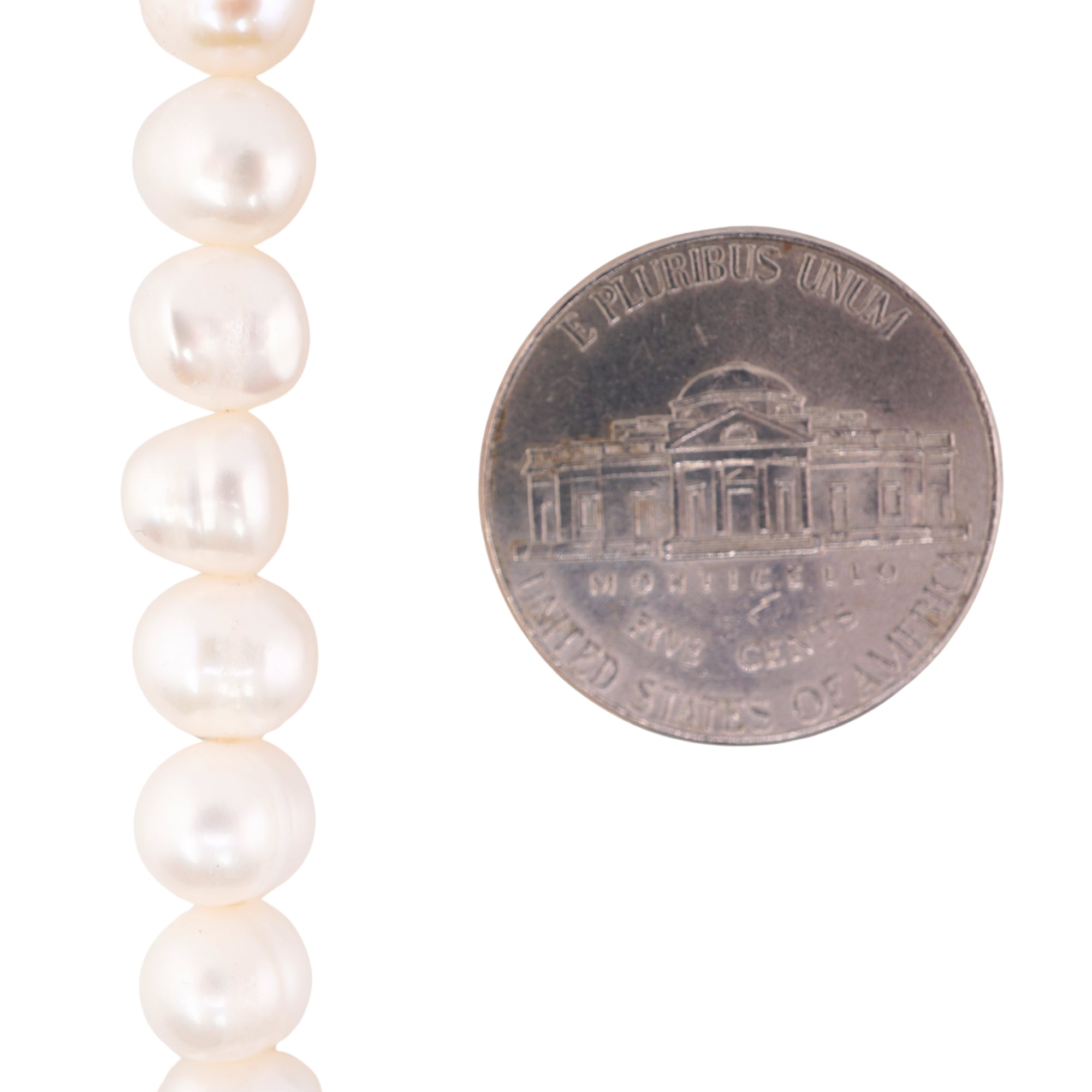 White Potato Freshwater Pearls Beads