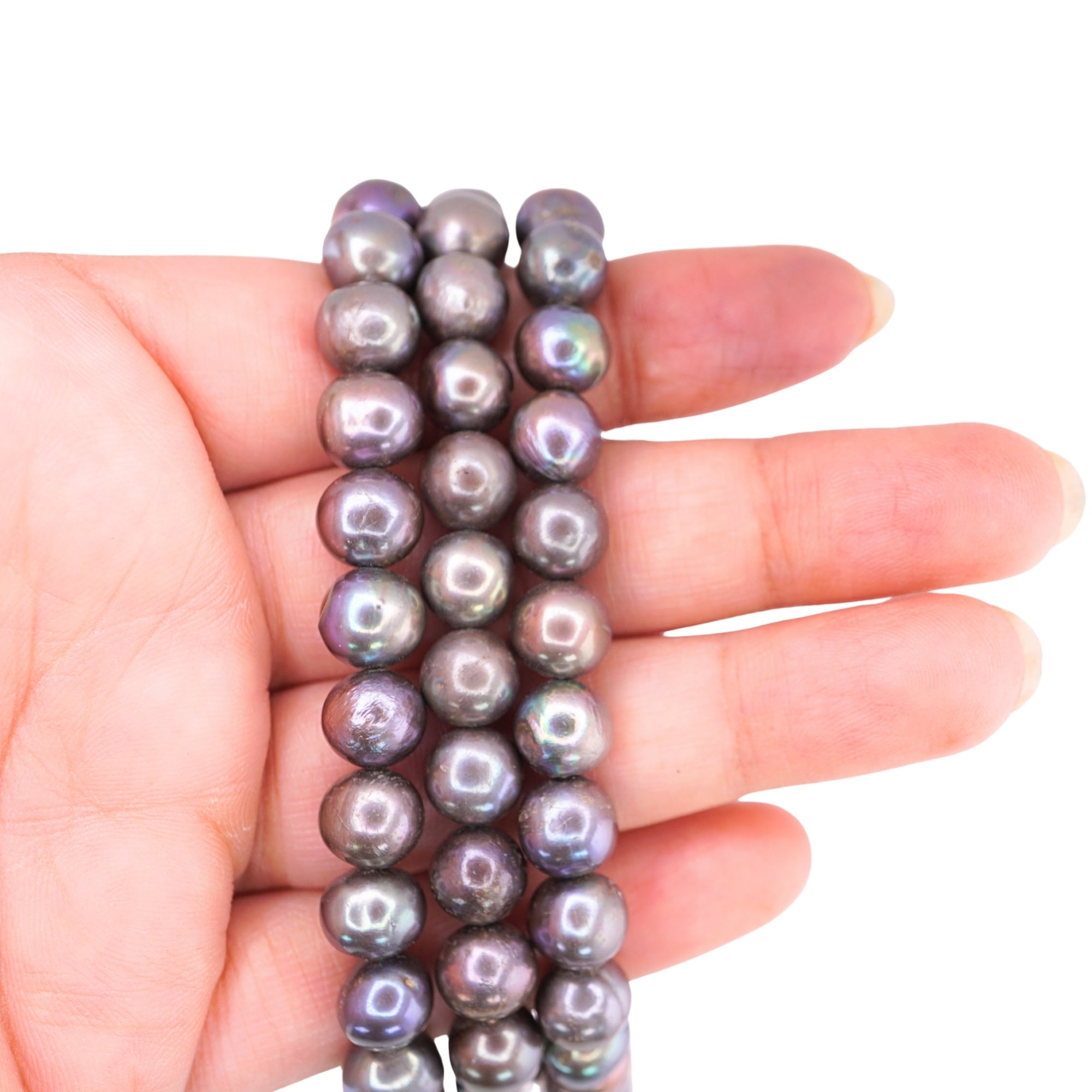 Peacock Round Freshwater Pearls Beads