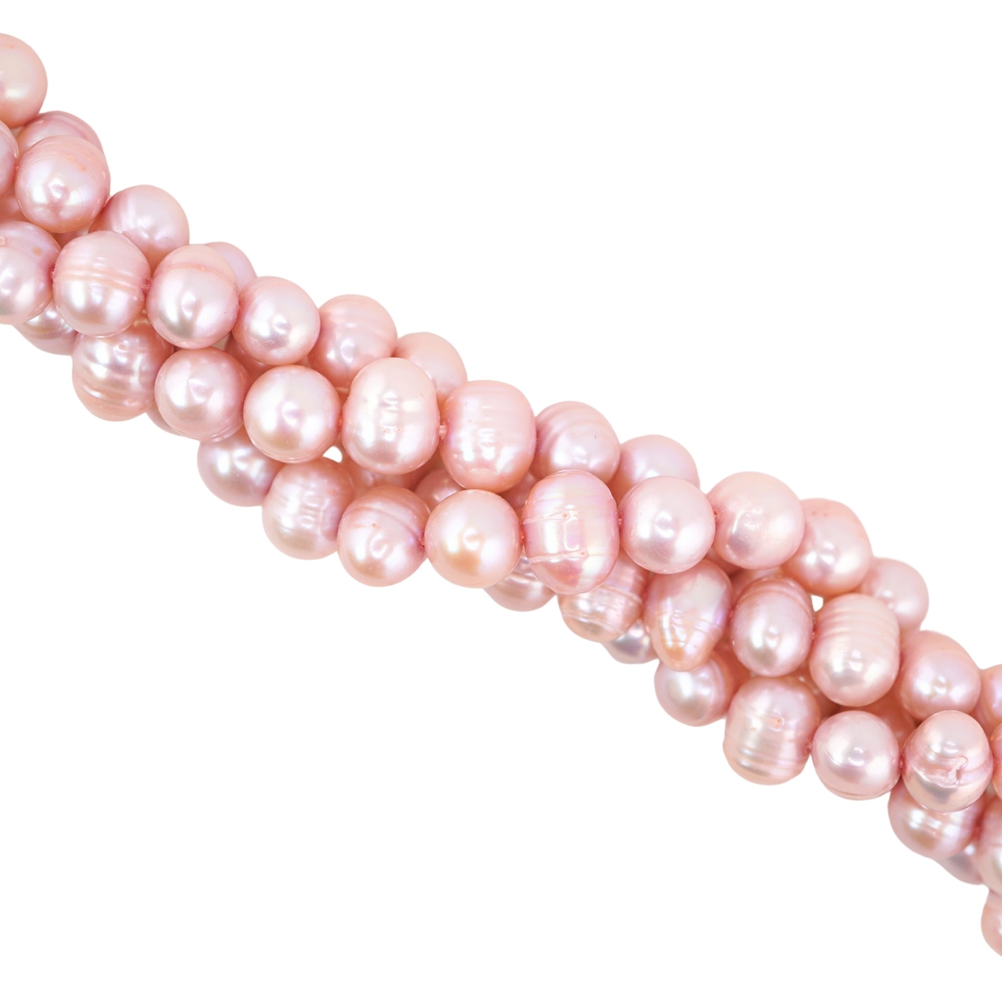 Peach Oval Freshwater Pearls Beads