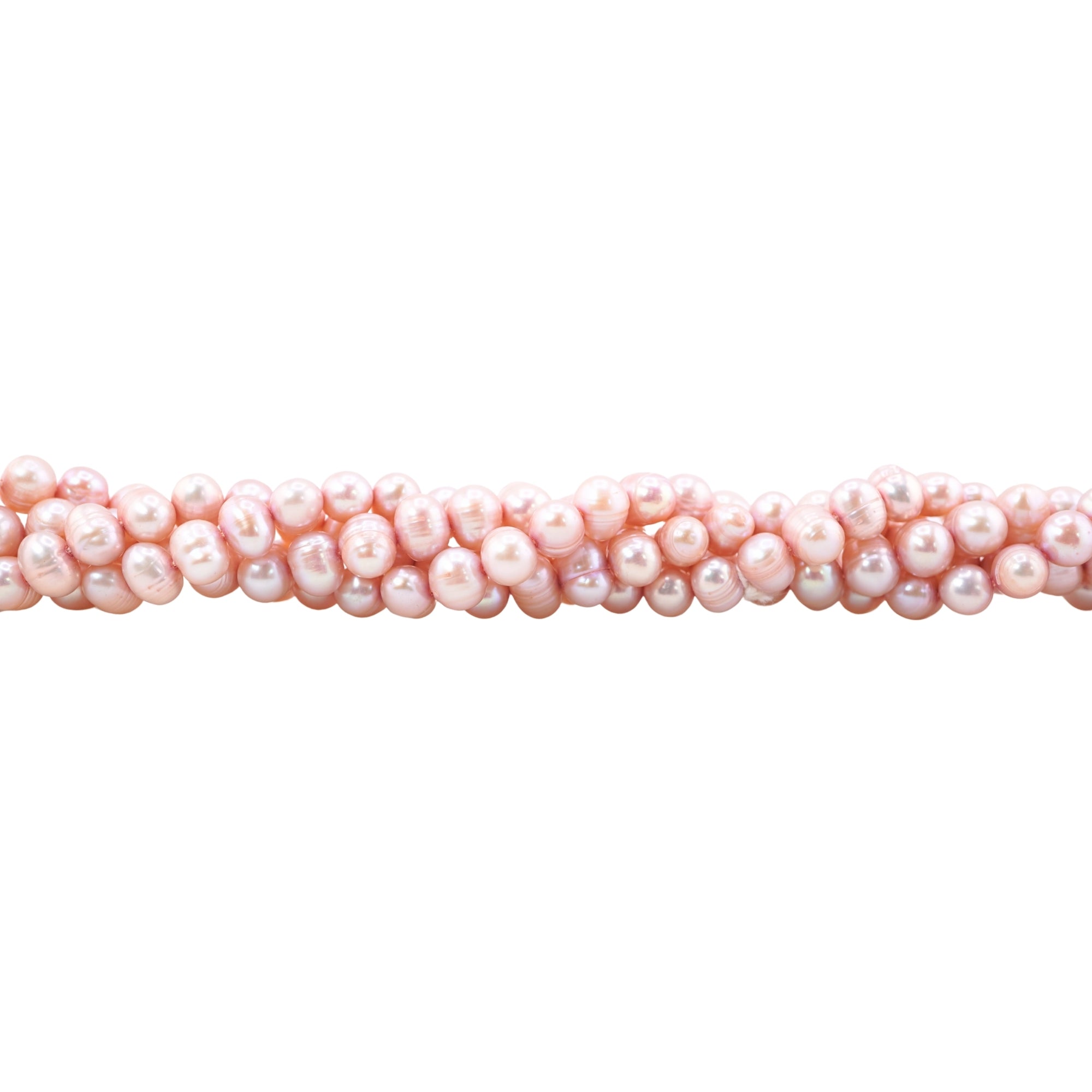 Peach Oval Freshwater Pearls Beads