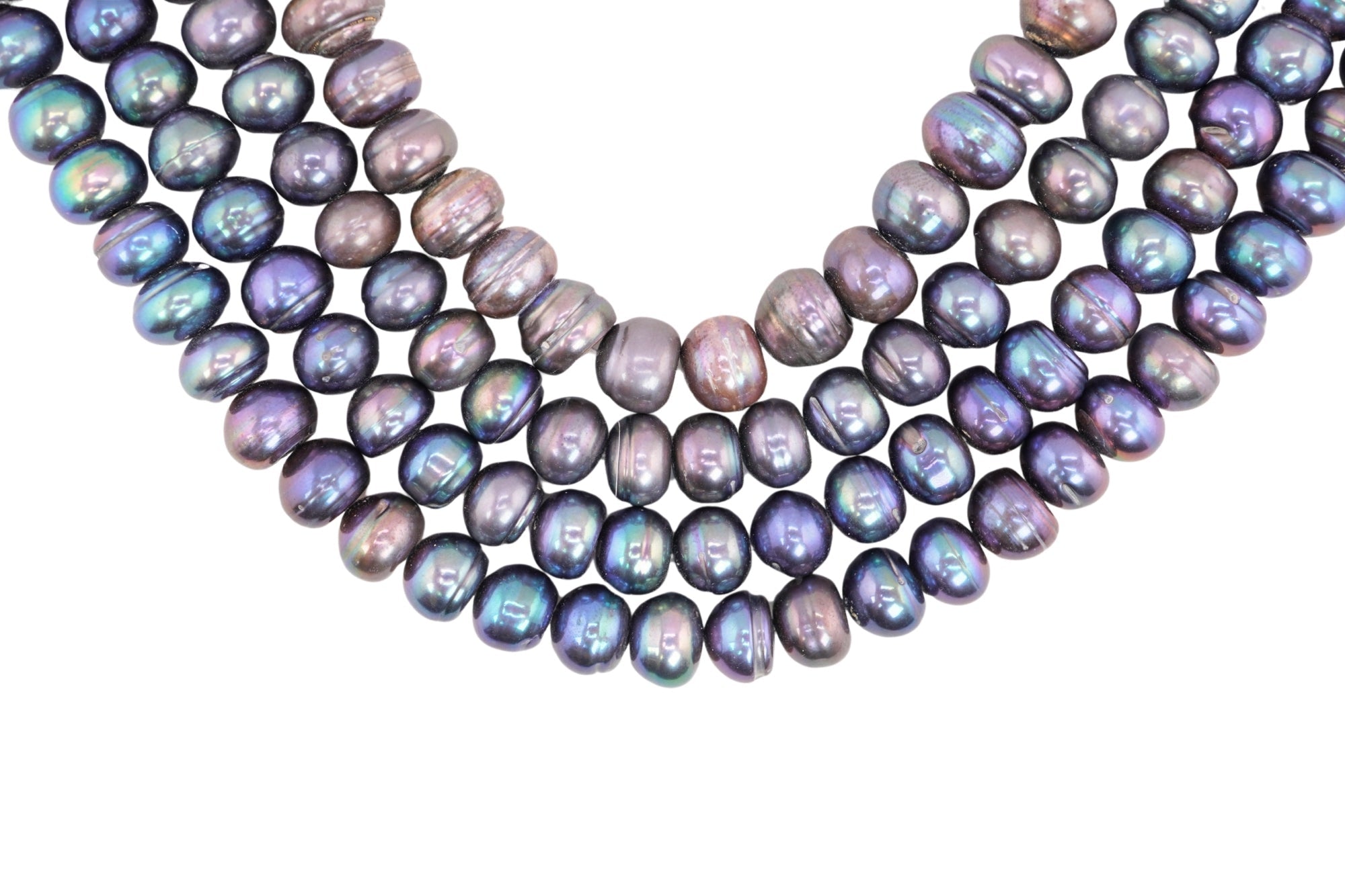 Peacock Button Freshwater Pearls Beads