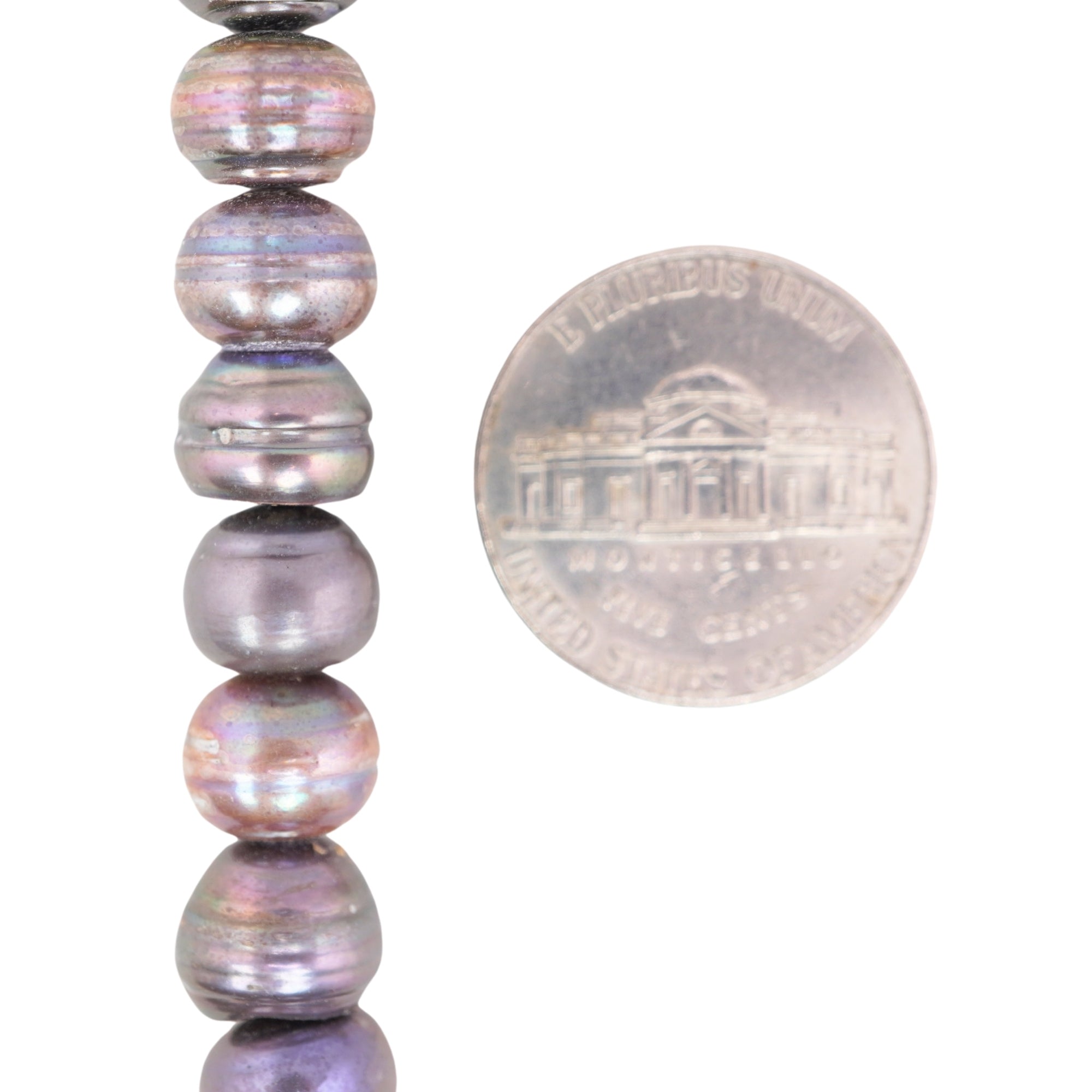 Peacock Button Freshwater Pearls Beads